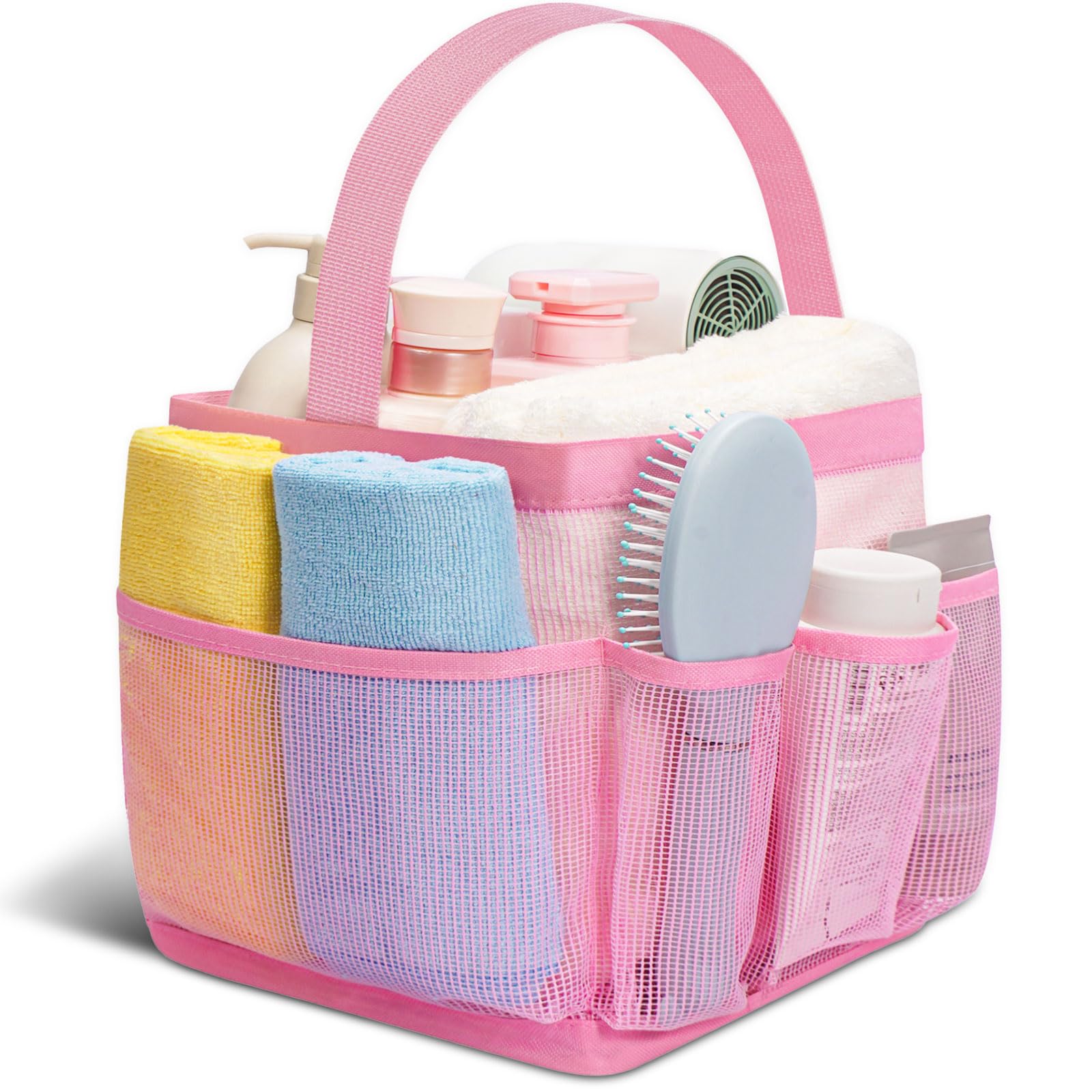 Camping Essentials Shower Caddy Portable for College Dorm Room Essentials for Girls with 8 Pockets,Large-Capacity Shower Caddy D