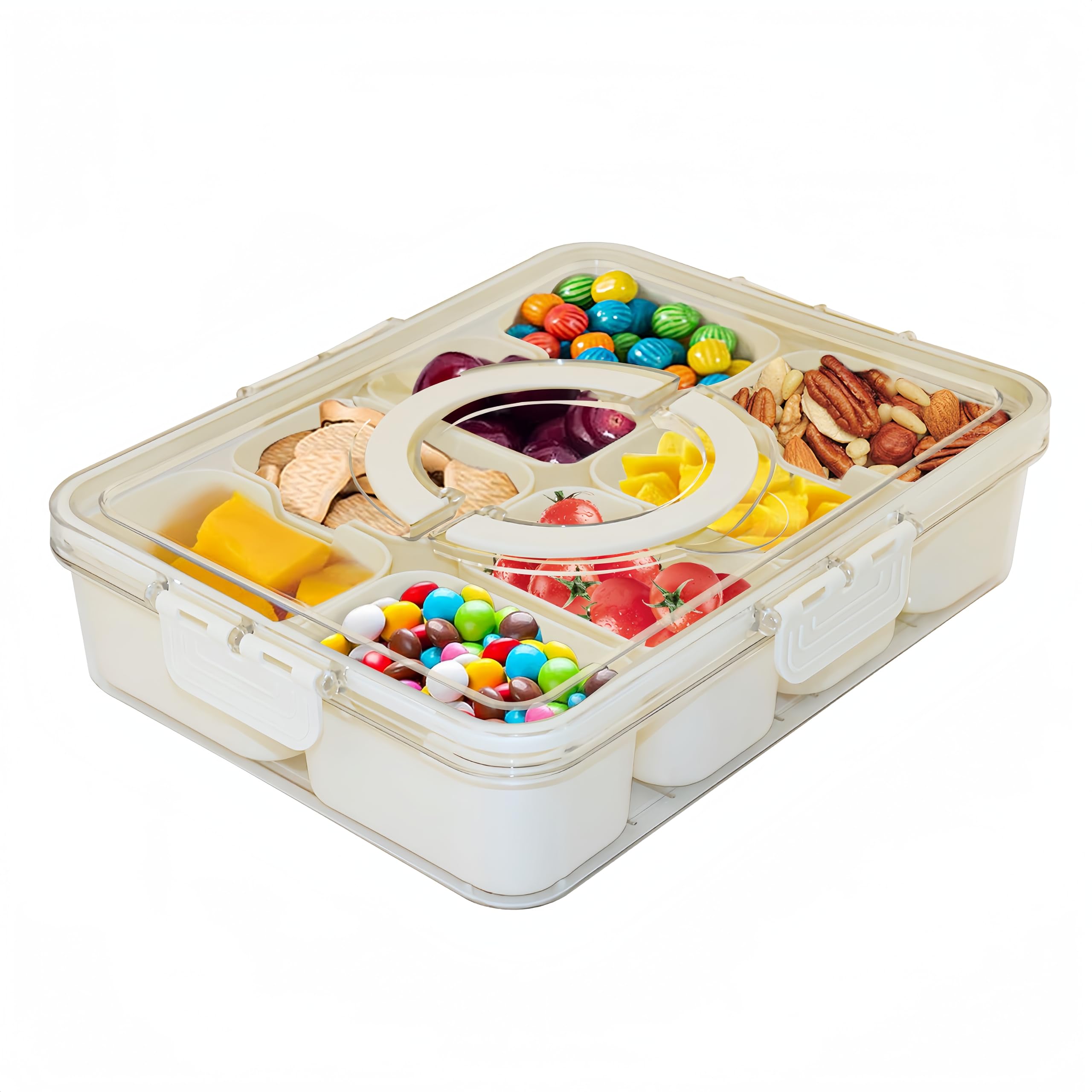 Fruit Storage Containers for Fridge with Removable Colander, Airtight Food Storage Containers with Lids, Plastic Divided Fresh P