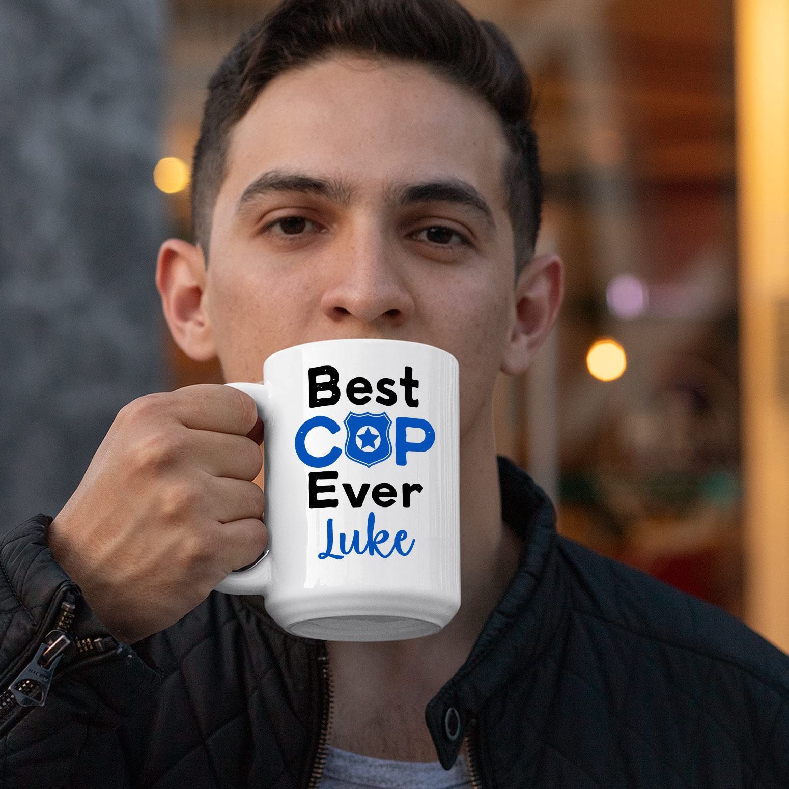 Best Cop Ever Mug, Custom Police Mug With Name, Law Enforcement Officer Mug, Personalized Police Officer Gifts For Men Women, Po