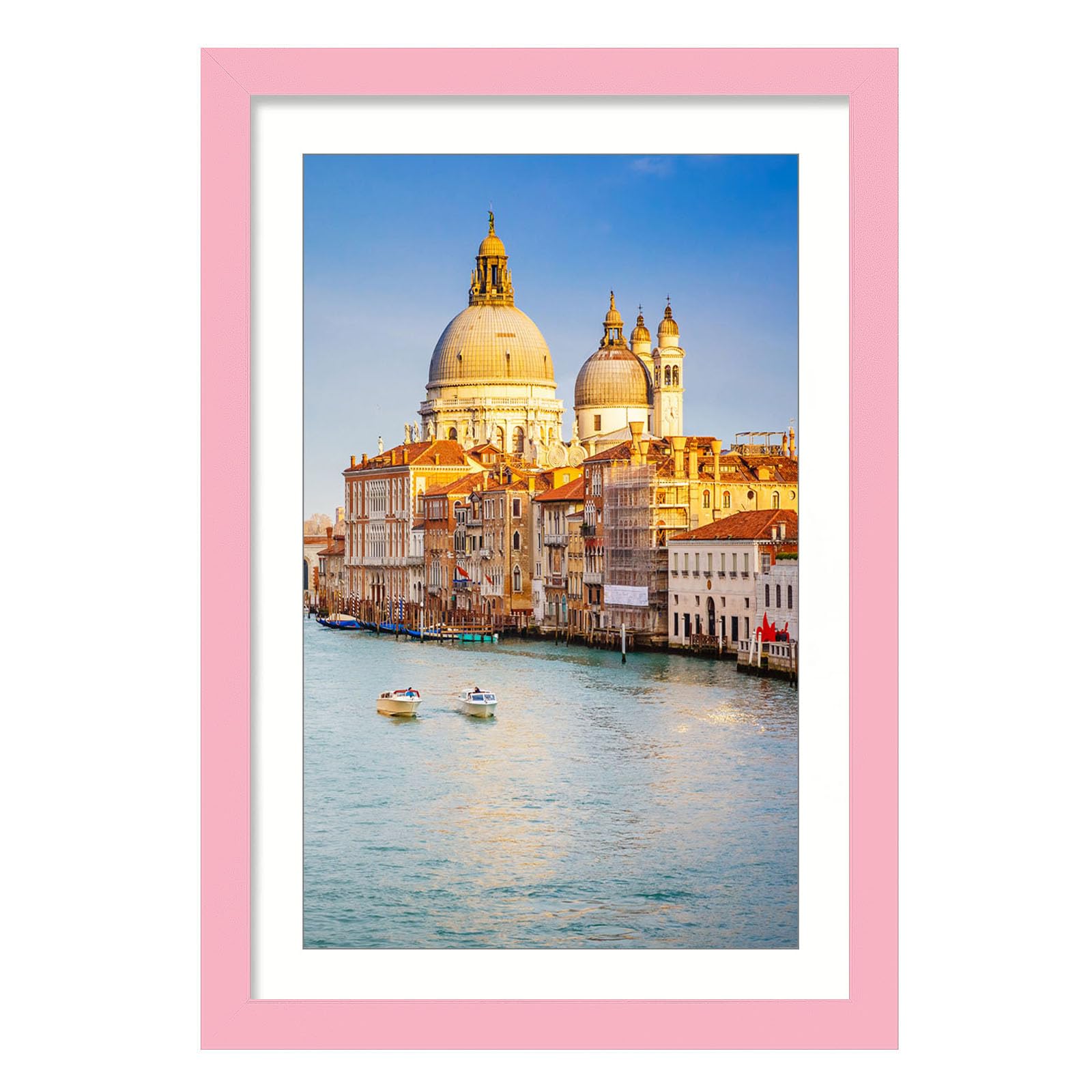 wyooxoo 13x19 Picture Frame Made of Solid Wood Light Pink Photo Frames Display Pictures 11x17 with Mat or 13 x 19 Without Mat Co