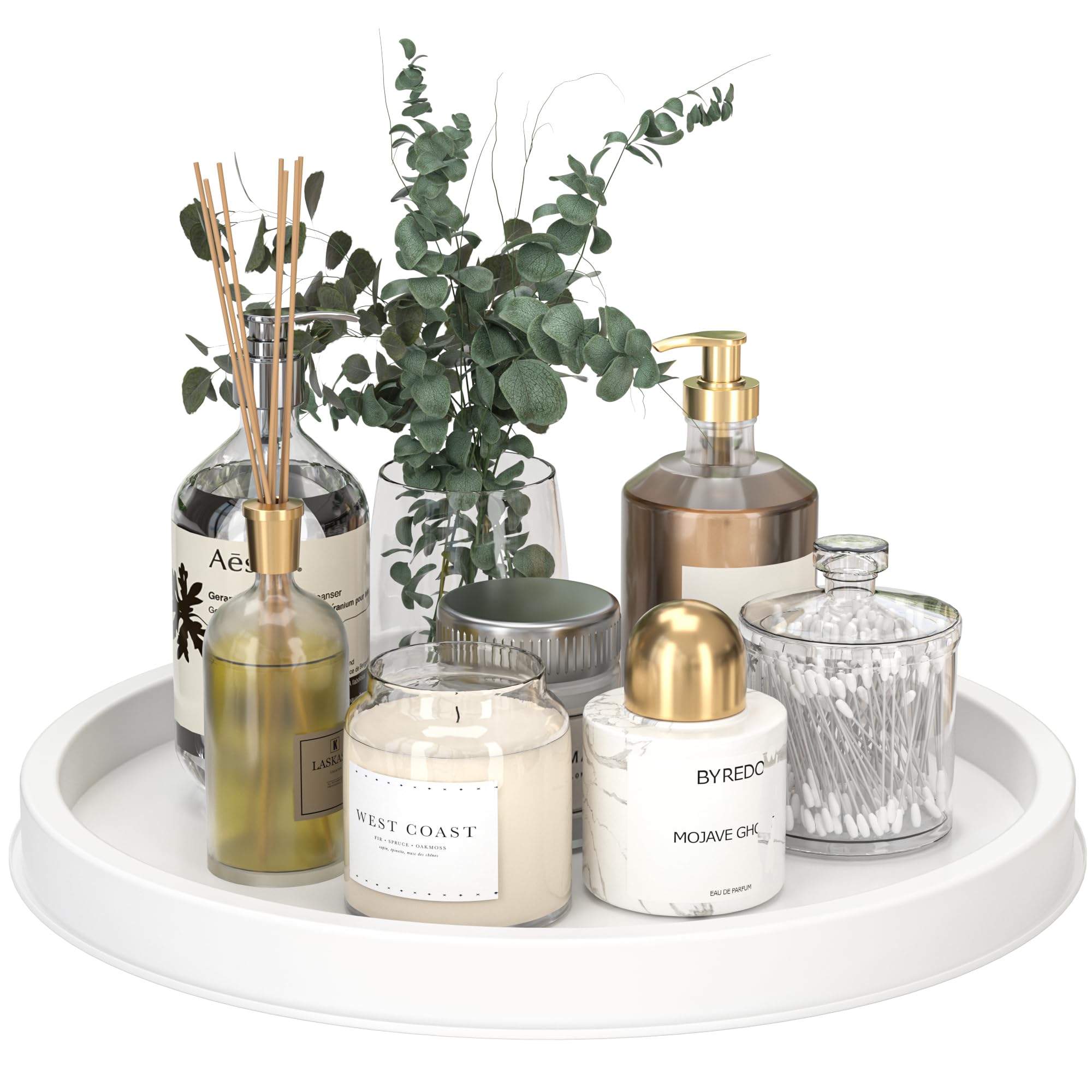 Hgf Bathroom Tray For Sponge And Soap, 13 Inch Metal Iron Round Decorative Tray For Kitchen Sink Dining Centerpiece Countertop O