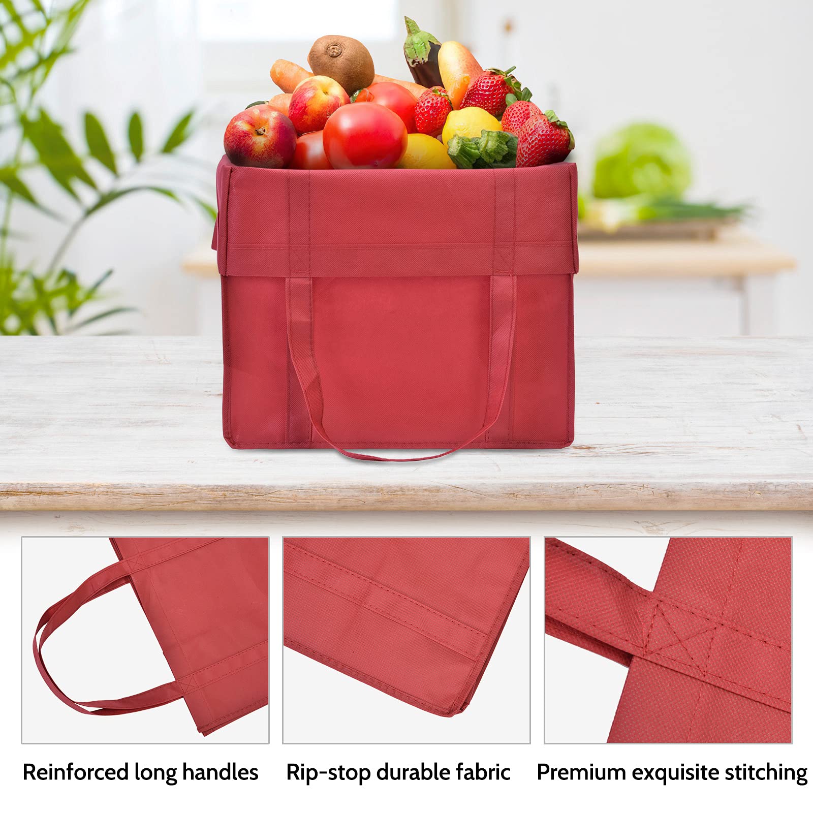 Jeria 24-Pack Reusable Grocery Bags