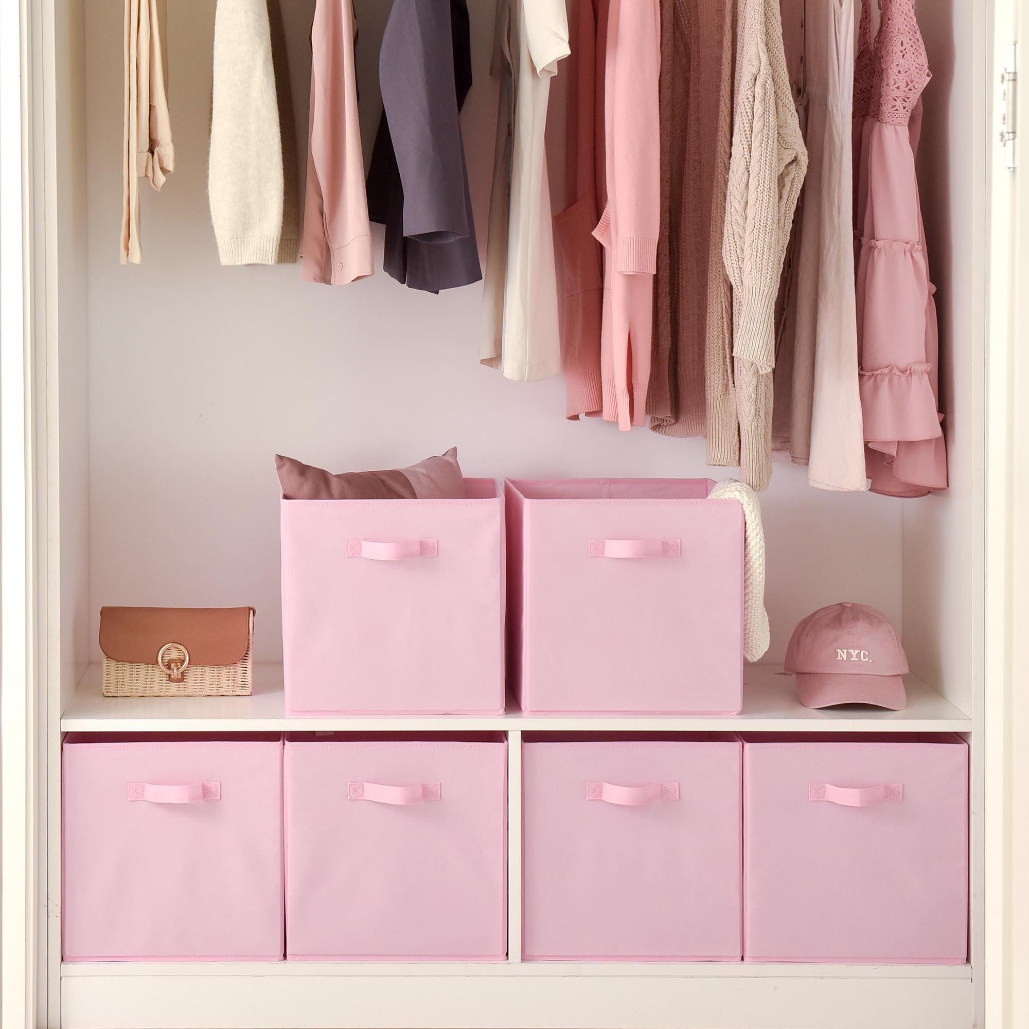 Granny Says Cube Storage, 13X13 Cube Storage Organizer Bins, Collapsible Storage Bins With Handle, Closet Storage Bins, Baskets