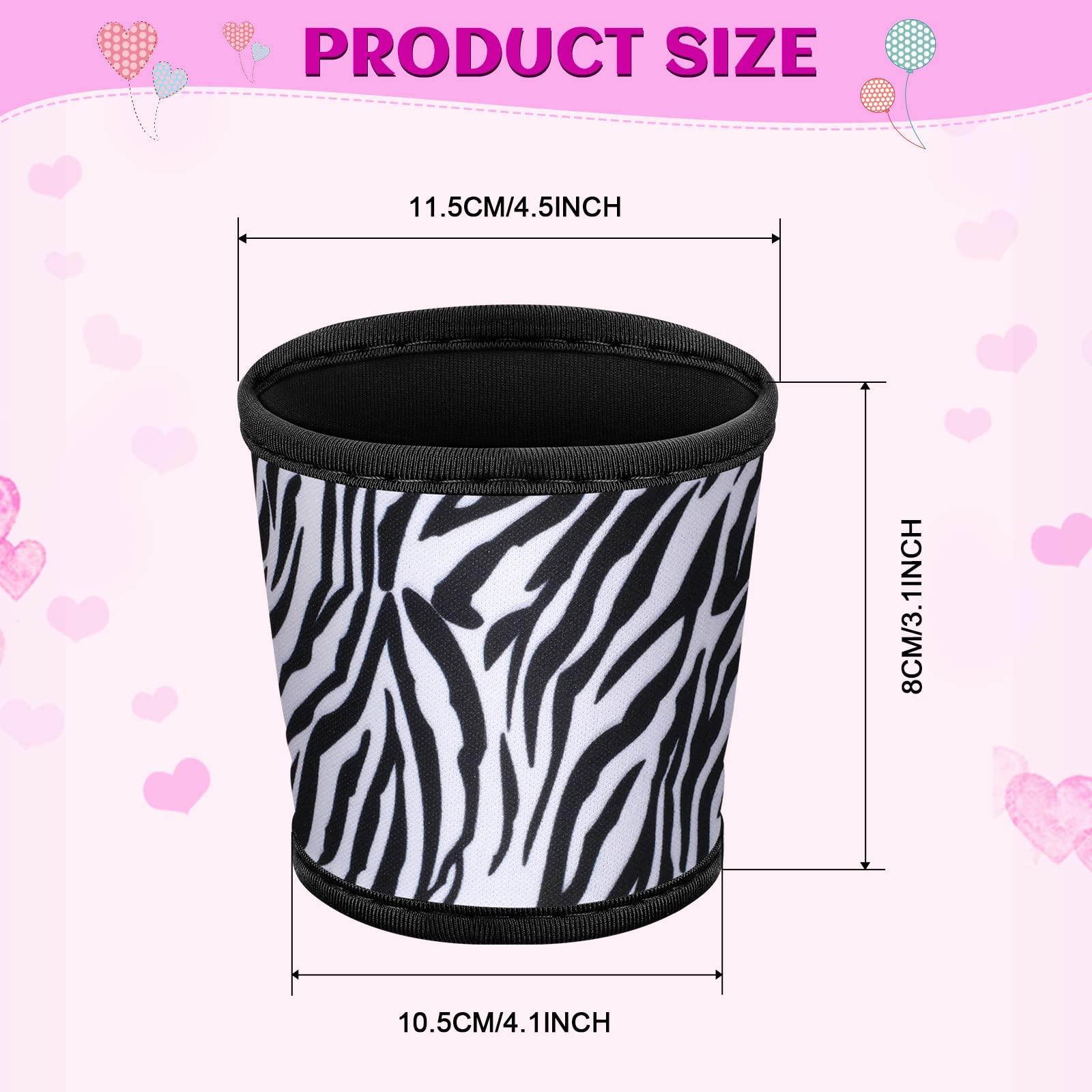 6 Pieces Hot Cup Sleeves Reusable Neoprene Cup Insulator Sleeve Washable Insulated Coffee Sleeve Heat Resistant Insulated Coffee