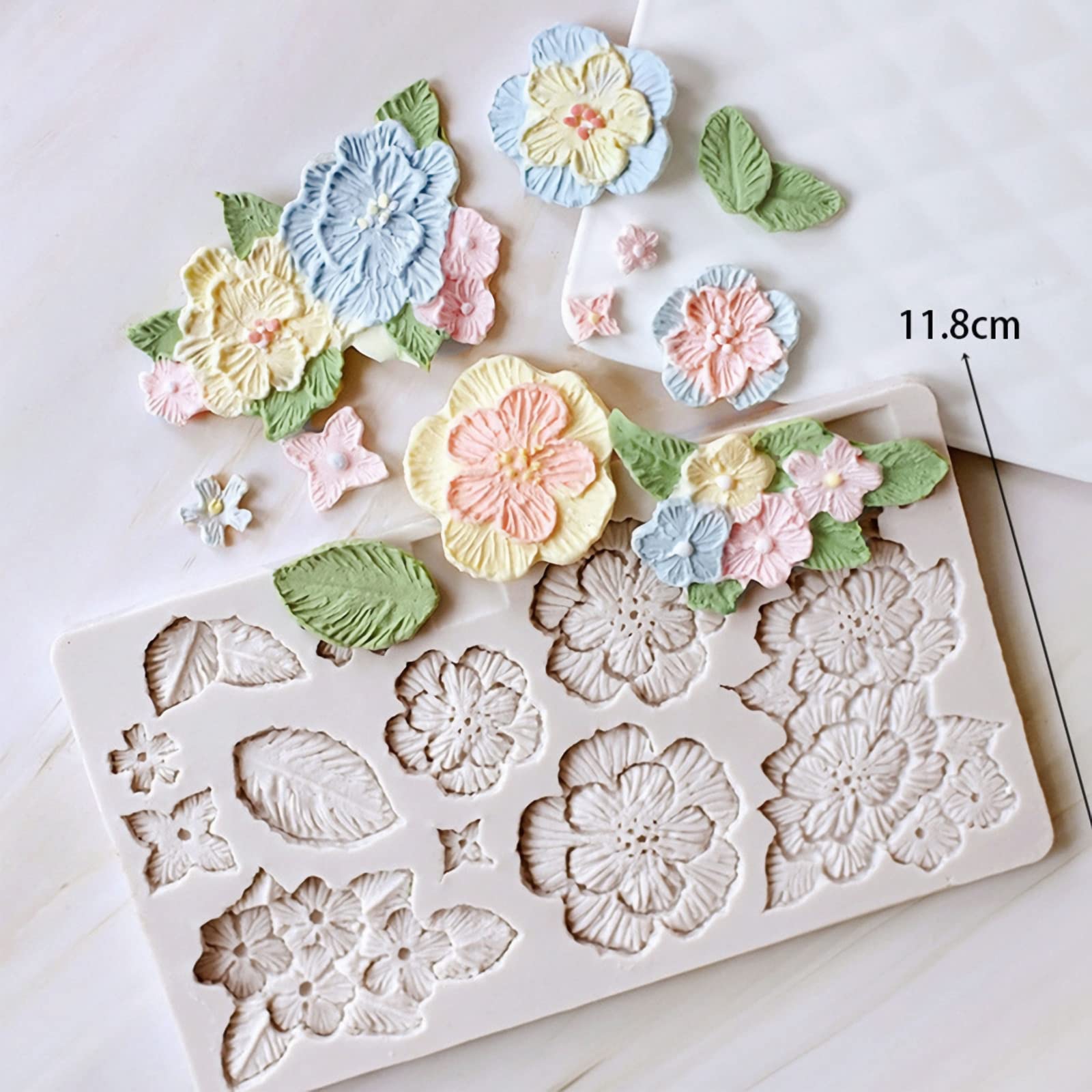Silicone Fondant Moulds, Border Mould Mat For Wedding Cake Decorating, Decorating Tool (Flower Mould)