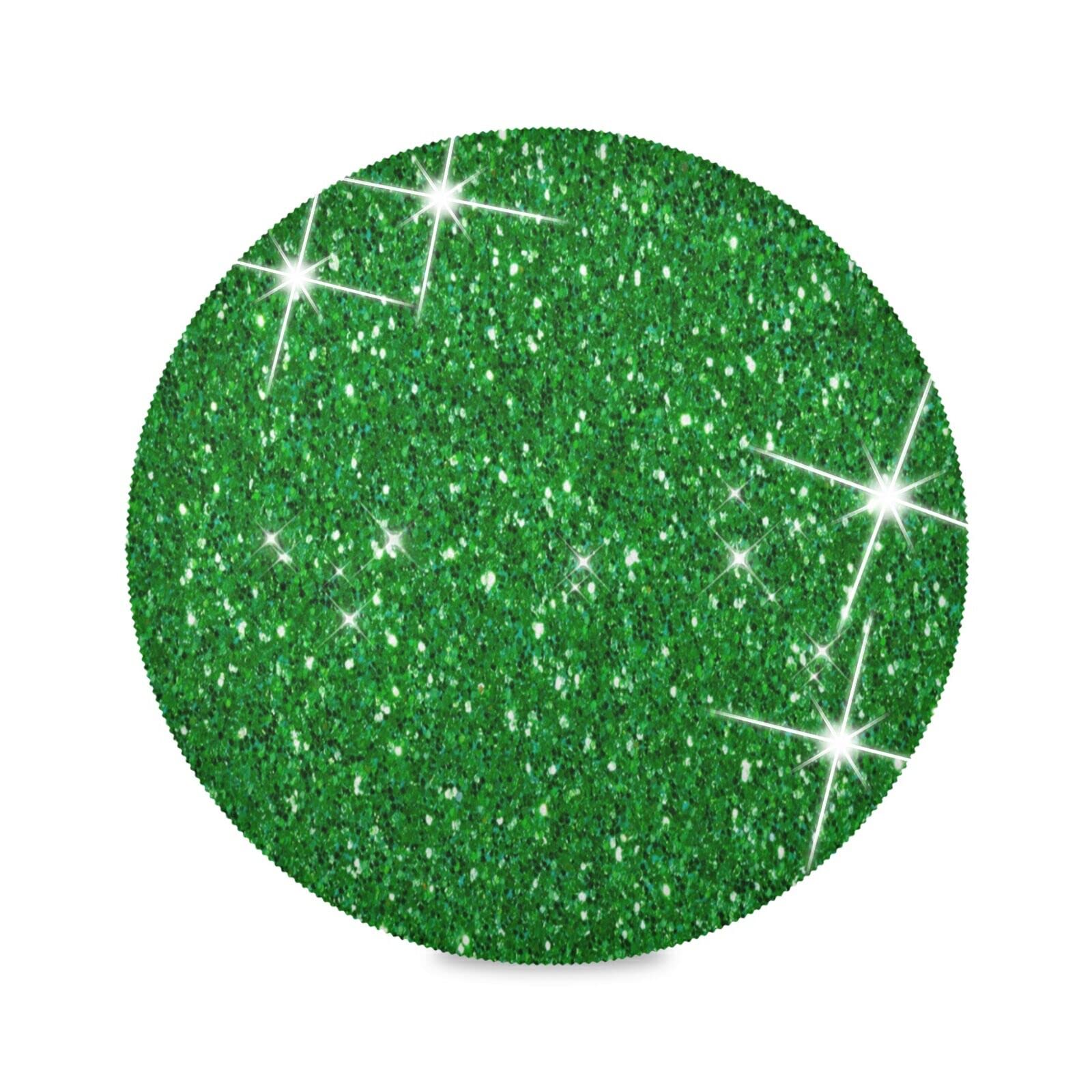 Green Placemats Round Placemats Glitter Sparkle Placemats for Kitchen Table Mats Place Mats for Kids Chrismats Placemats for Weeding Party -15.4 inch Placemats Set of 6
