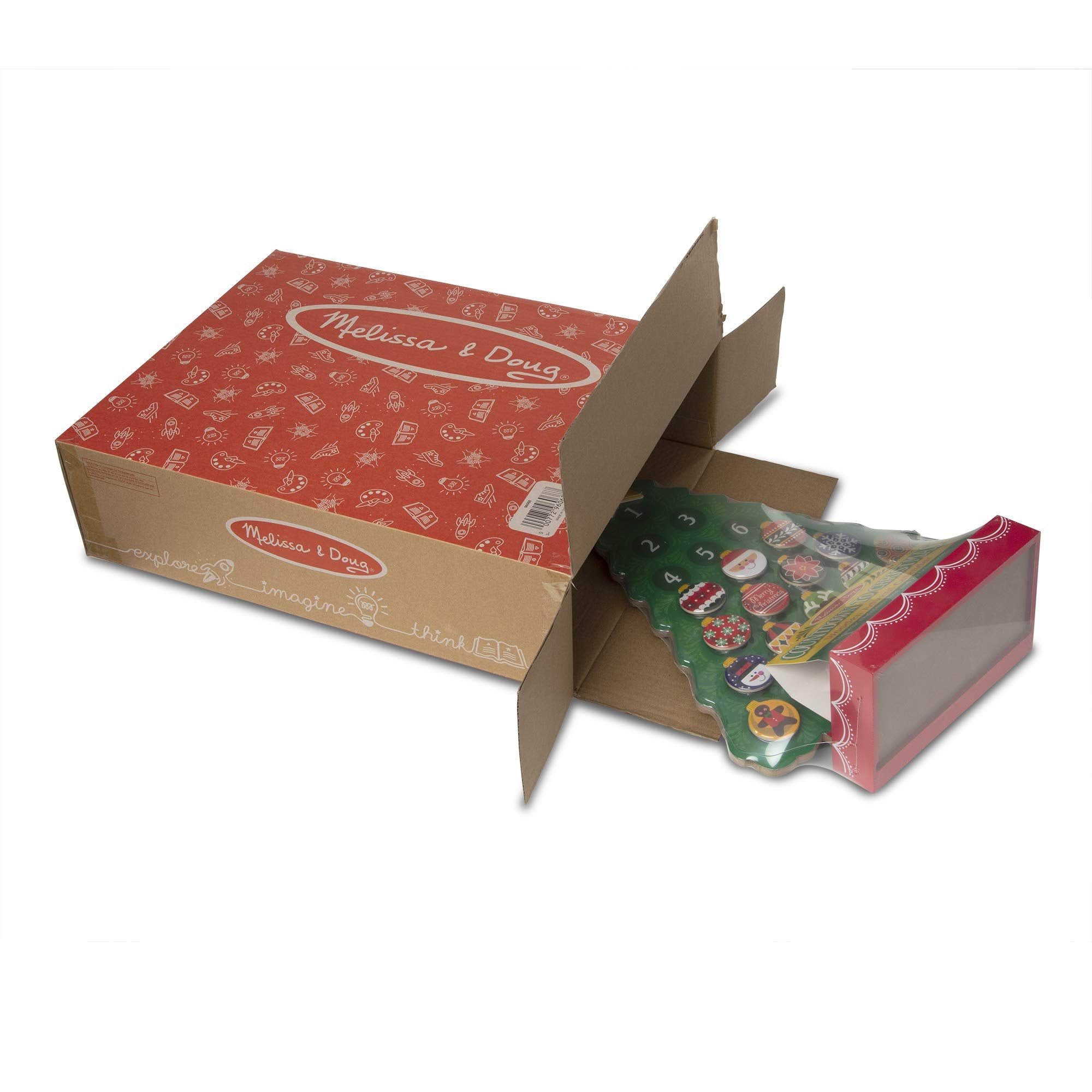 Melissa & Doug Countdown to Christmas Wooden Advent Calendar, 25 Magnets (E-Commerce Packaging, Great Gift for Girls and Boys -