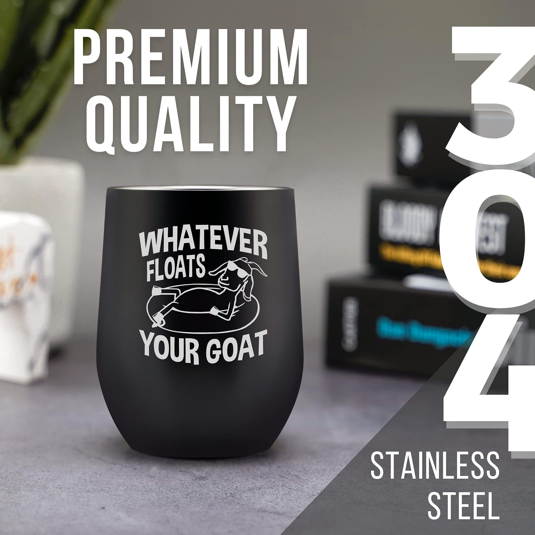 Onebttl Goat Gifts For Goat Lovers, Farm Gifts For Women Men, Funny Goat Cup Gifts, 12 Oz Stainless Steel Insulated Tumbler - Wh