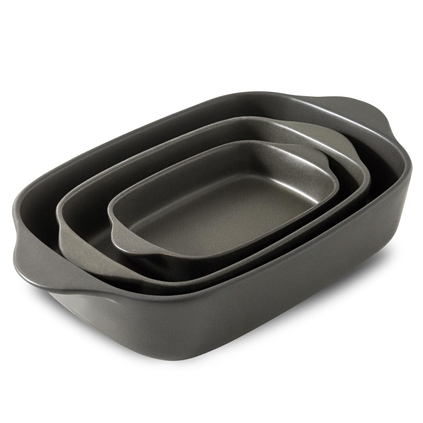 Tikooere Casserole Dish for Oven,Ceramic Baking Dishes, Stoneware Bakeware Set of 3,Deep Casserole Dishes for Baking,Casserole,C