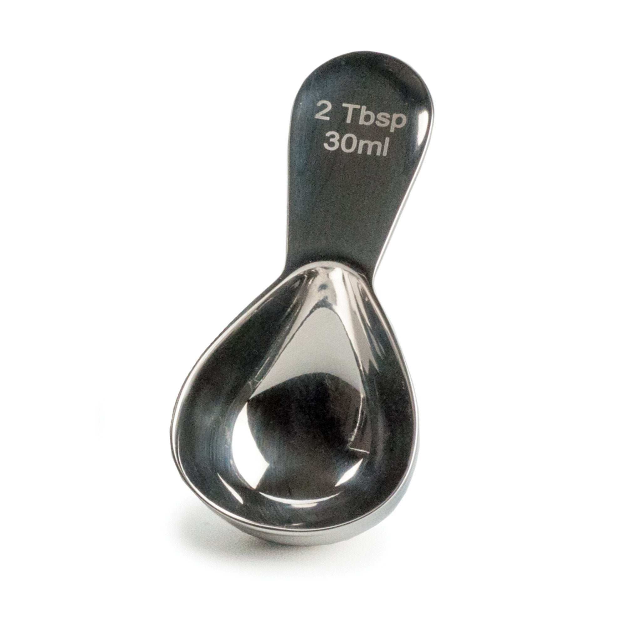 RSVP International Measuring Spoon, Long Stainless Steel Scoop Multi-purpose for Baking, Ground Coffee, Beans or Loose Leaf Tea,