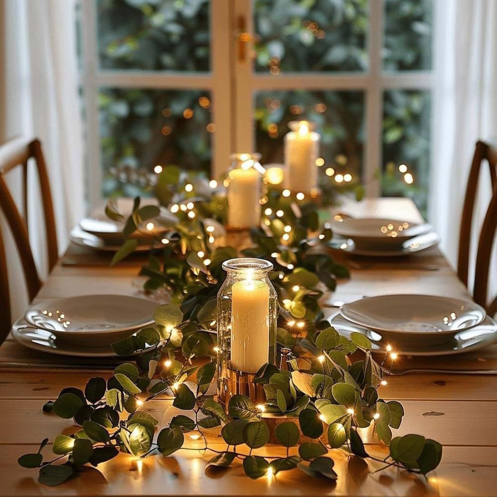 Bidobibo Christmas Lights, Christmas Decorations Indoor, Outdoor Twinkling Tree Garland, Christmas-Garland with Lights, Fairy Li