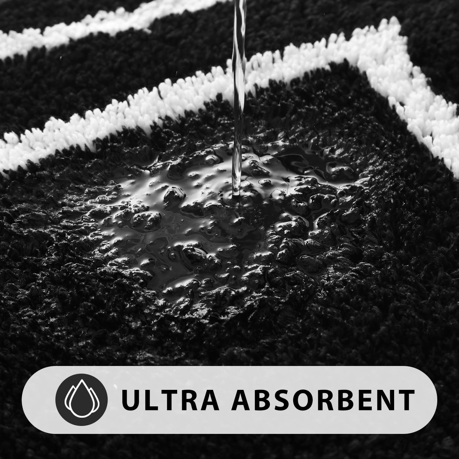 Uphome Bath Mats For Bathroom Non Slip, Plush Microfiber Large Bathroom Rugs, Water Absorbent Bathroom Shower Mat, Machine Washa