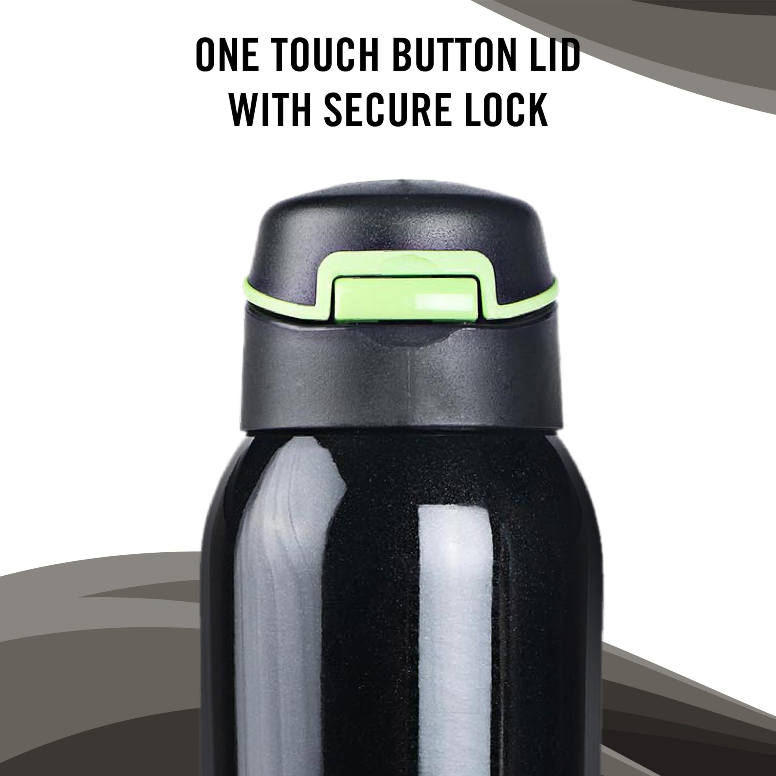 Cello Gym Star Thermosteel Flask, 650Ml, Black | 24 Hours Hot And Cold Flask | Leak Proof | Office Bottle | Sports | Home | Kitc