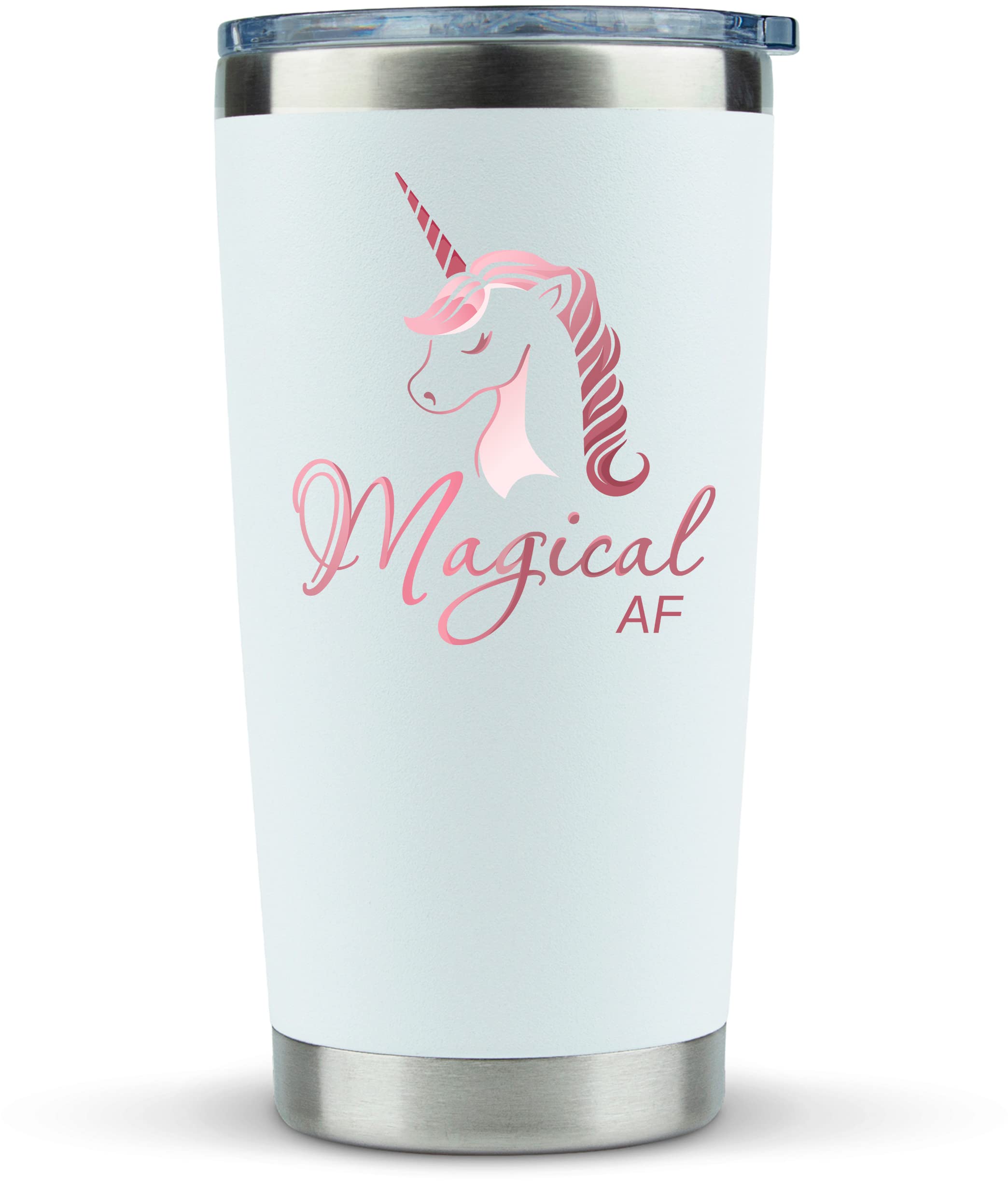 Klubi Unicorn Gifts For Women - Travel Coffee Mug/Tumbler With Lid 20Oz - Funny Gift For Unicorn Lovers, Adults Cute Mugs