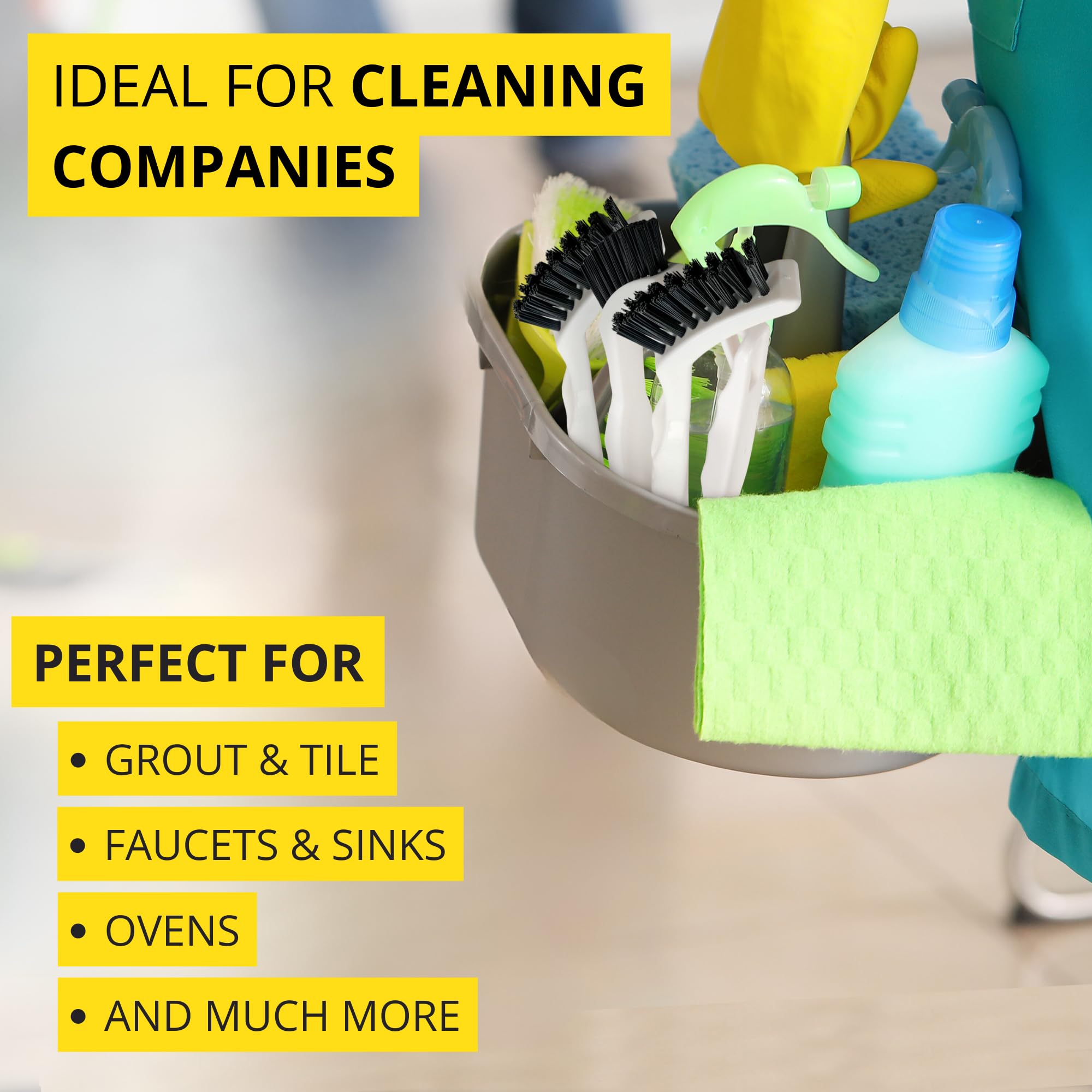 6-Pack Grout Cleaner Brush Scrub Set - Stiff Bristle Scrubbing & Detail Cleaning Brushes for Household Use on Bathtub  Shower  Kitchen  Tile Floors  Sink  Grooves  Window Tracks  Drain Cracks & More