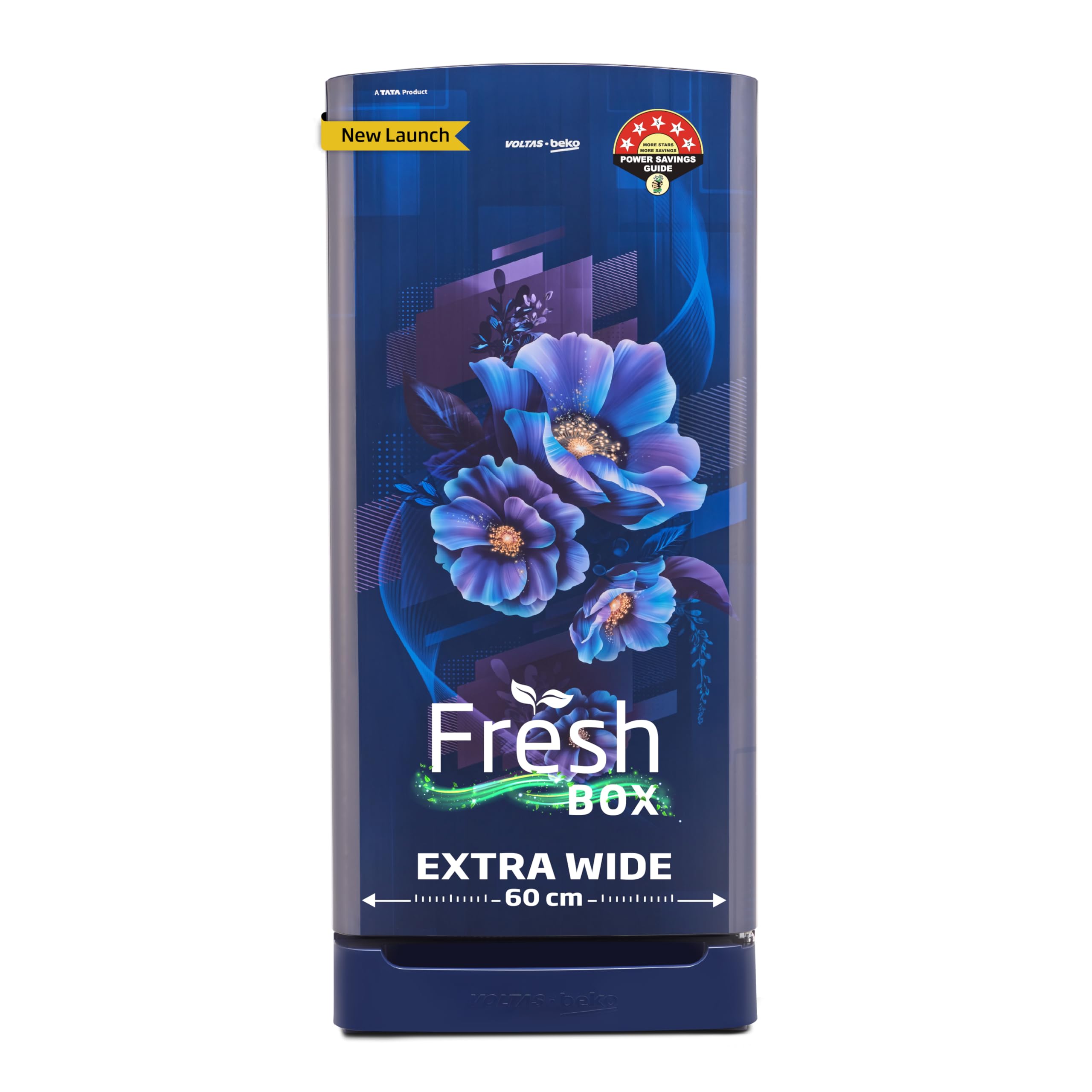Voltas Beko, A Tata Product 208 L 5 Star Direct Cool Single Door Refrigerator (Rdc240A/W0Bbrtm0B00Go, Bonita Blue, With Fresh Bo