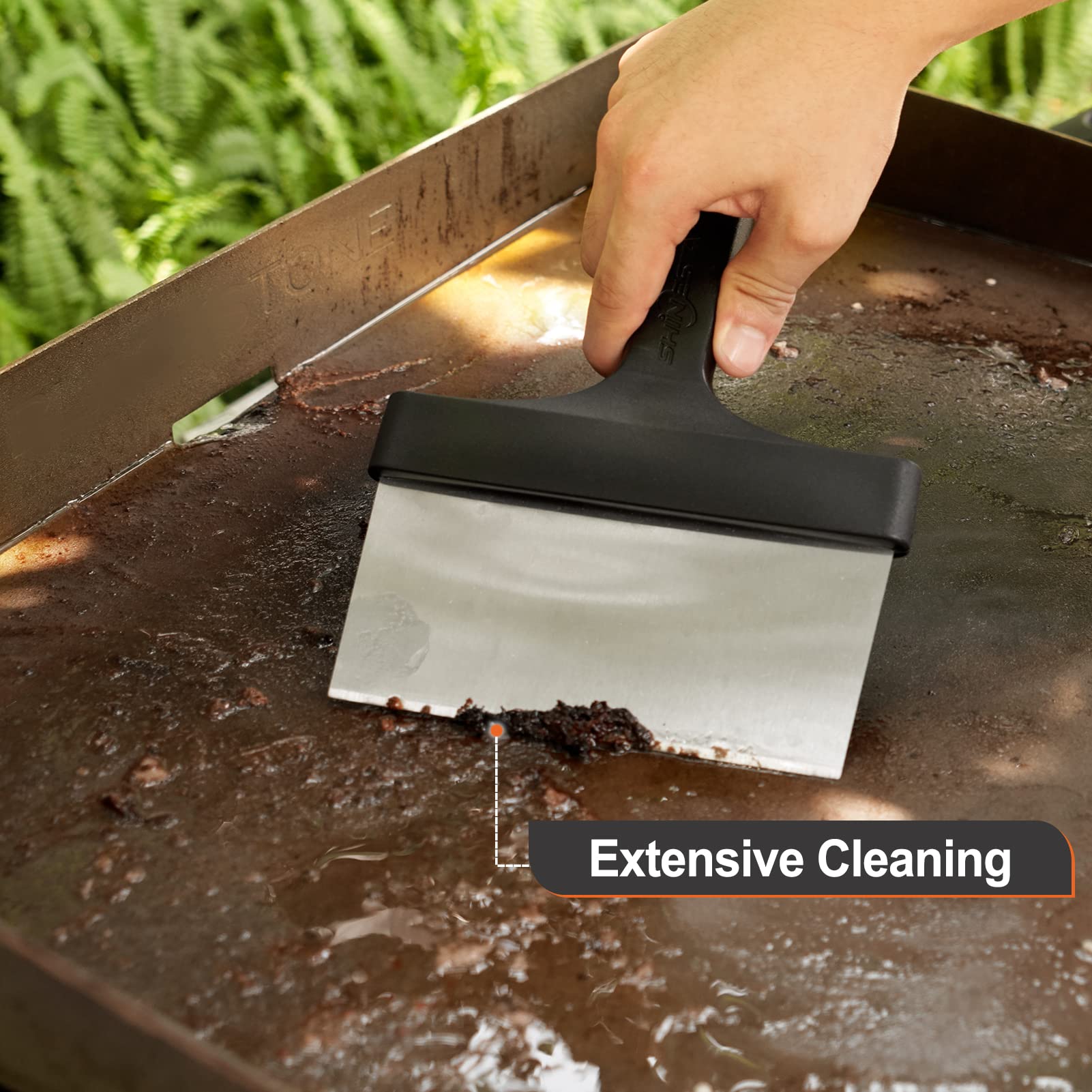 Shinestar Griddle Cleaning Kit For Blackstone, 25 Piece Complete Flat Top Griddle Accessories With Griddle Scraper, Scouring Pad