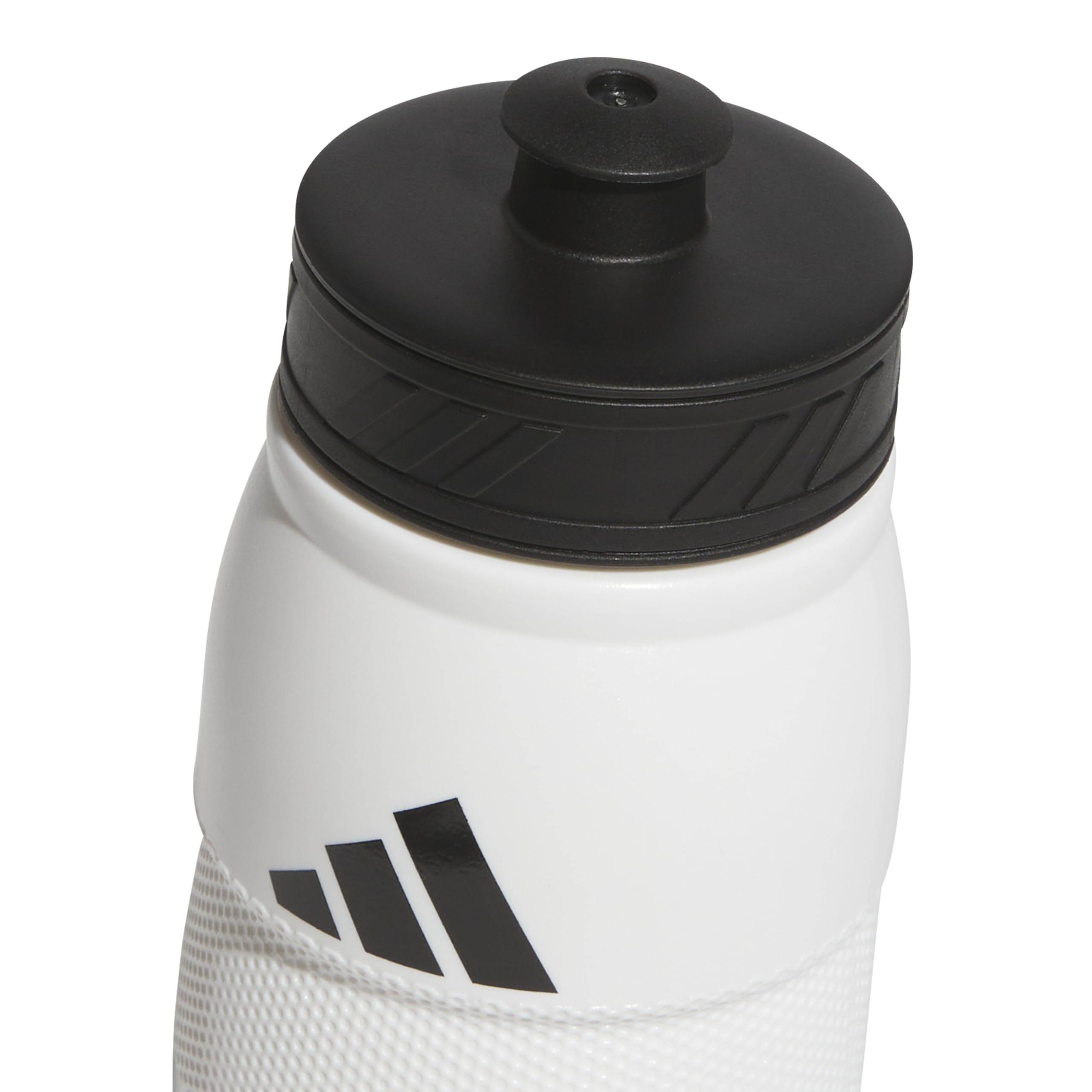 Adidas 750 Ml (28 Oz) Stadium Refillable Plastic Sport Water Bottle, White/Black/Black/2, One Size
