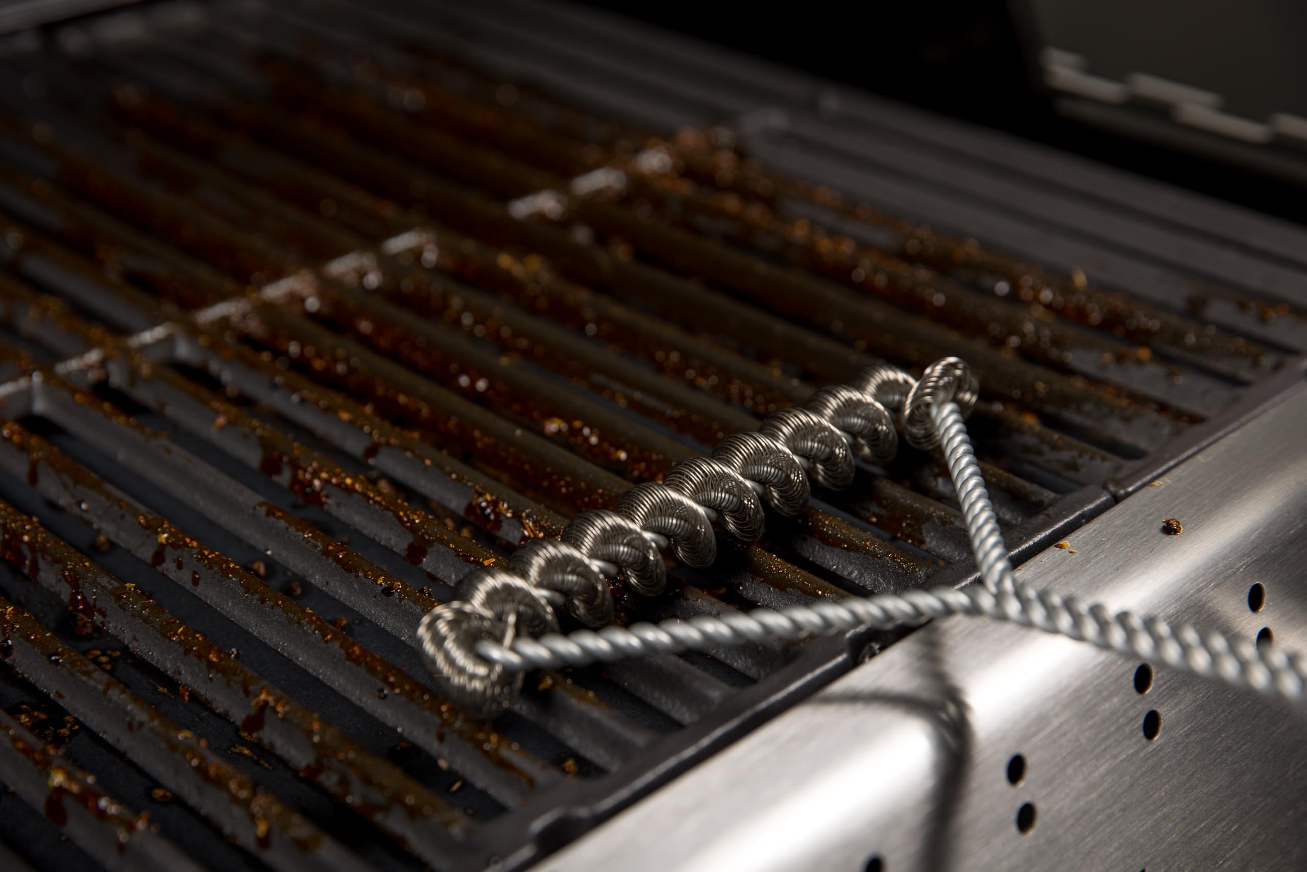 GrillPro Bristleless Grill Brush - Wide Head, Black, Model 77642