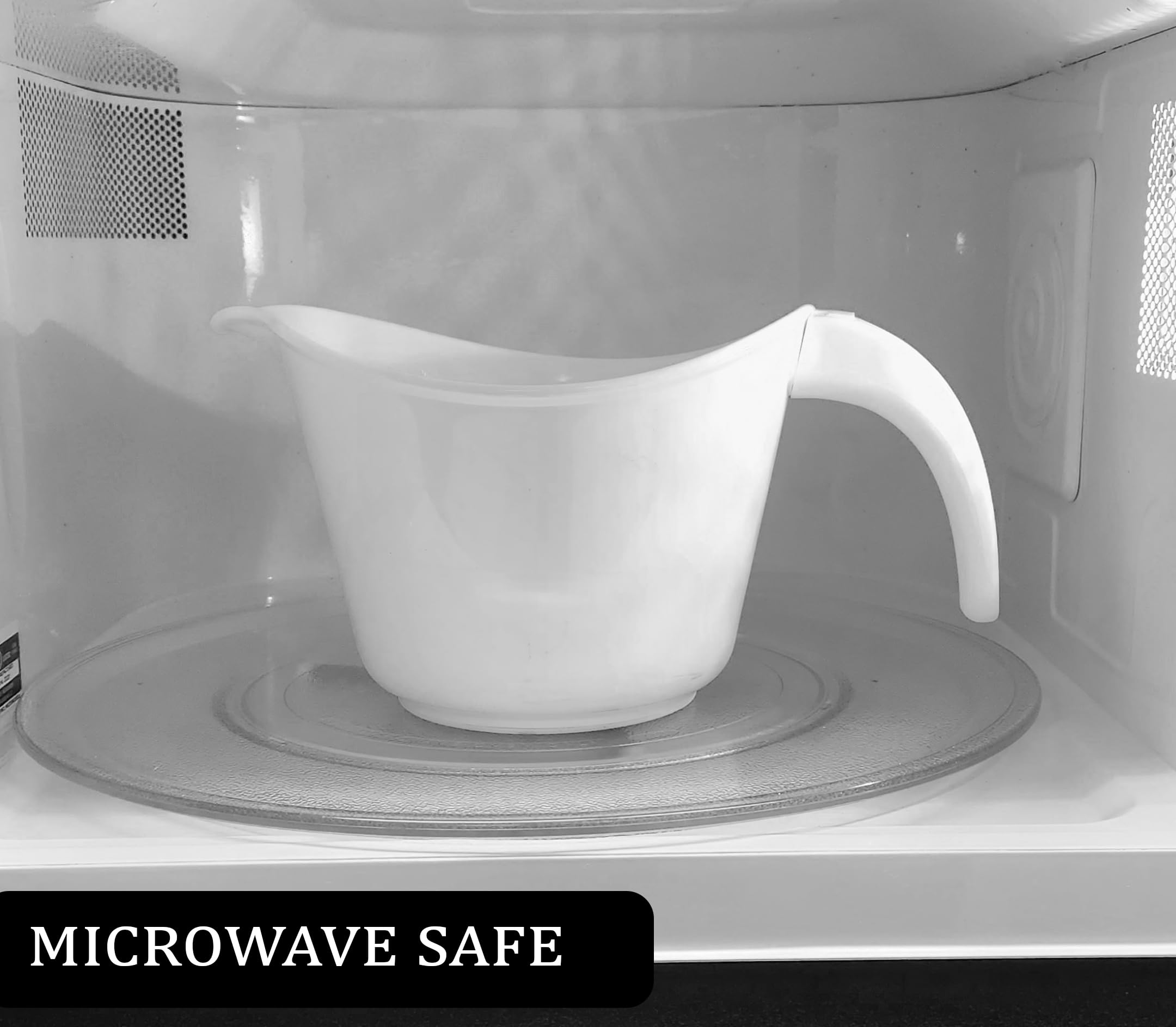 Reston Lloyd Non-Slip Base Erogonomic Space Saving Detachable Handle, 2 Qt Heavy Duty Bpa-Free Microwave & Dishwasher, White