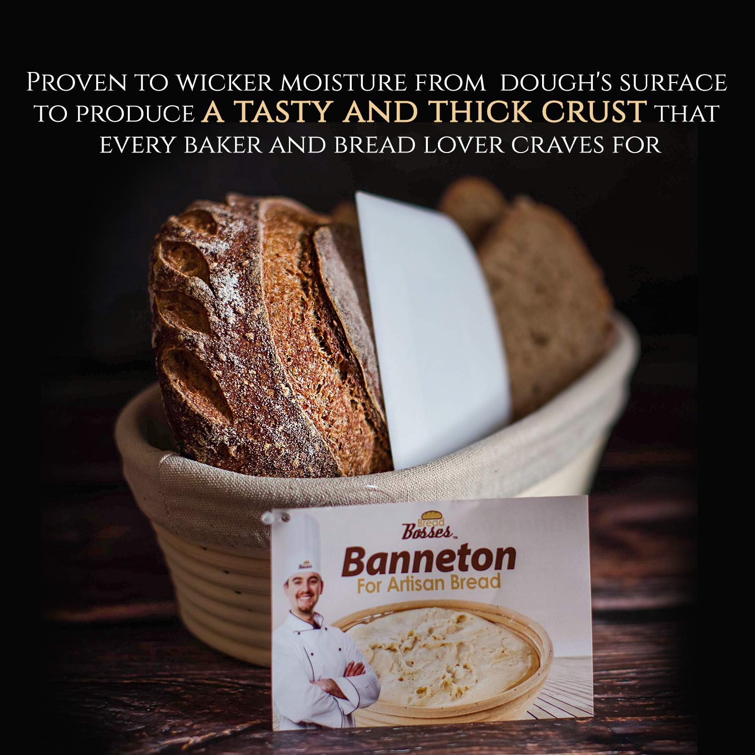Oval Bread Banneton Proofing Basket - 10 Inch Baskets Sourdough Brotform Proofing Basket Set Banaton Towel For Baking Oval Proof