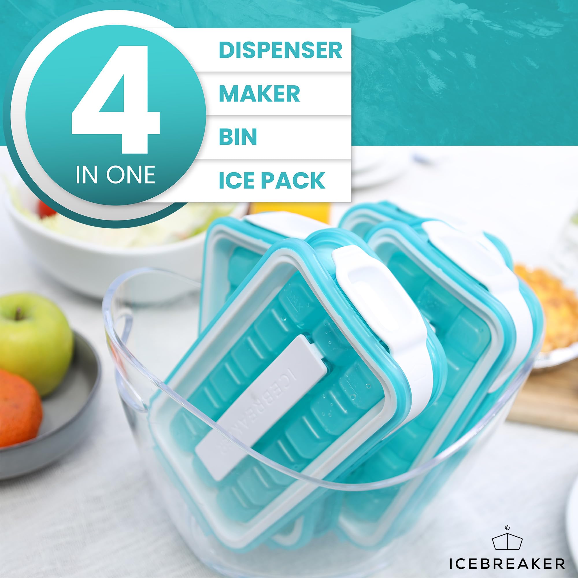 Icebreaker Pop 2024: Make And Serve Ice Without Ever Touching The Ice | The Sanitary Silicone Ice Cube Tray For Freezer | Patent