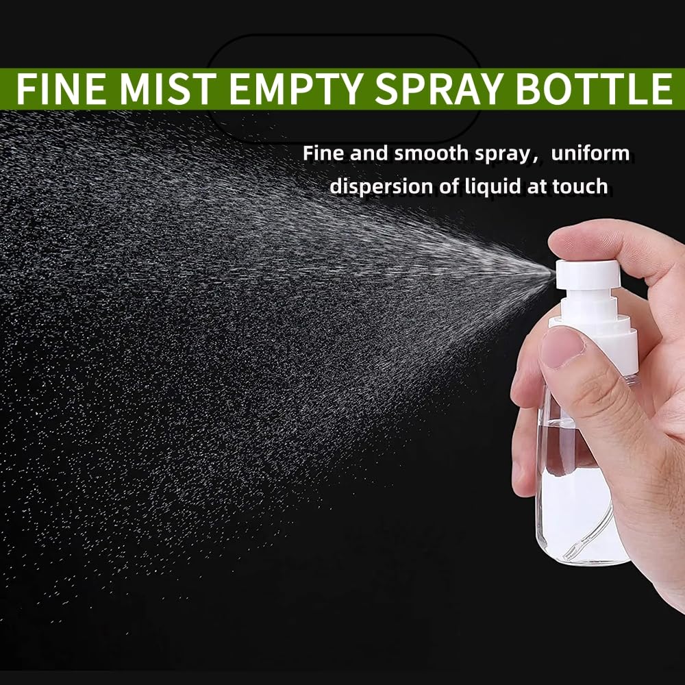 Toserspbe Empty Fine Mist Spray Bottle Travel Refillable Perfume Container Small Cosmetic Plastic Bottle For Face Hair Makeup 2