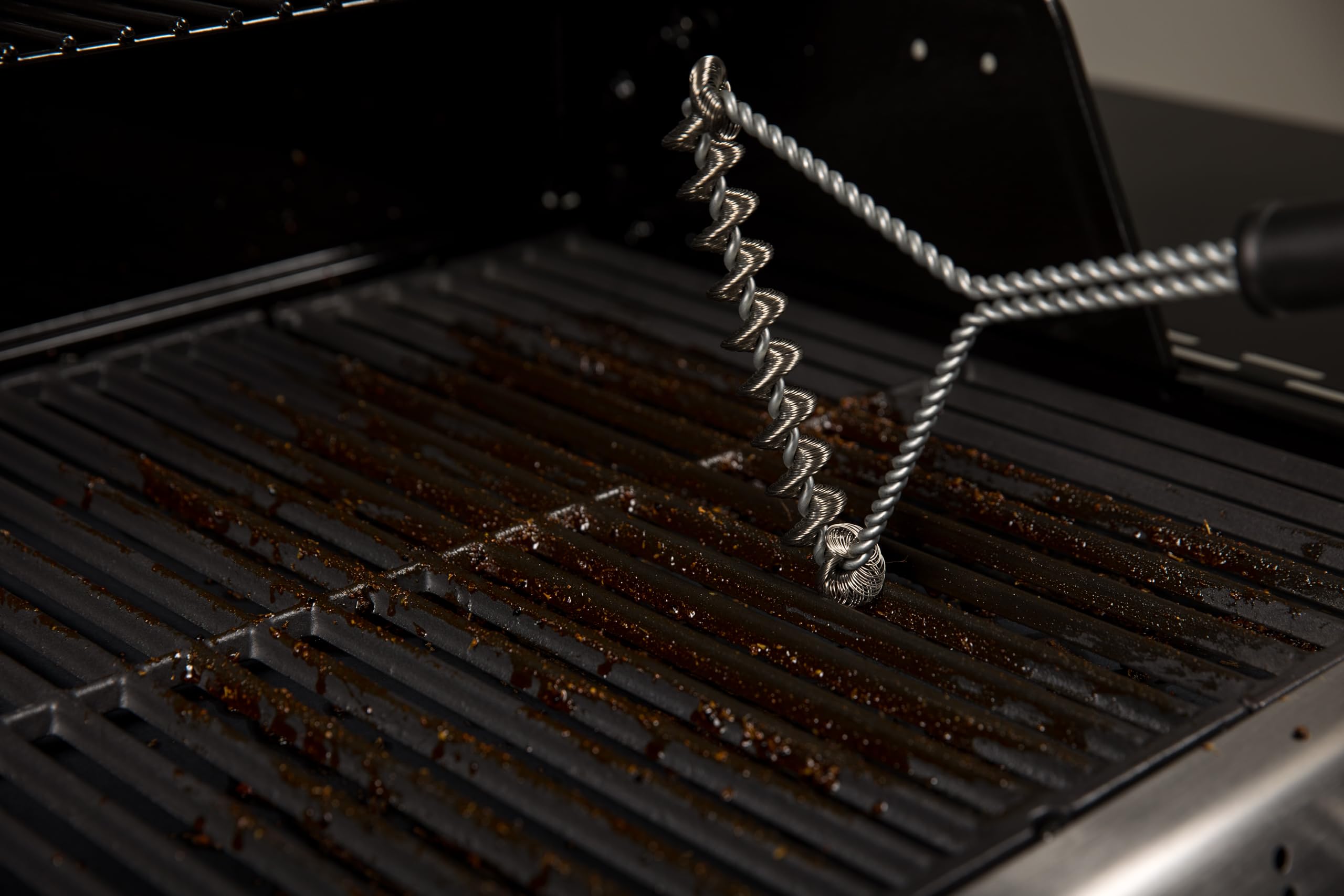 GrillPro Bristleless Grill Brush - Wide Head, Black, Model 77642