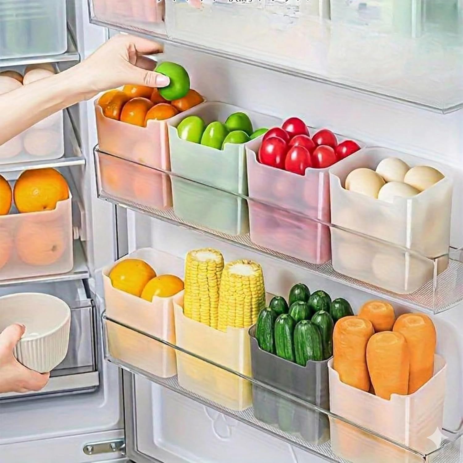Lembose Fridge Storage Boxes Freezer Storage Containers | Vegetable Storage Containers For Refrigerator, Crisper Shelf And Kitch