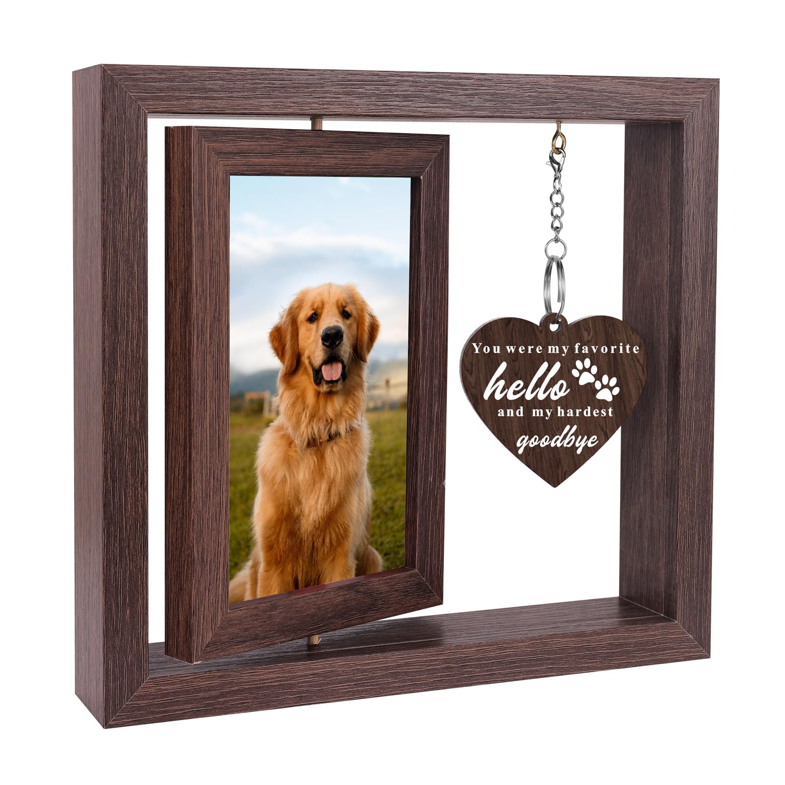 Boiveco Pet Memorial Sympathy Gifts for Loss of Dog, Cat & Dog Loss Gifts Memorial Picture Frame, Bereavement Remembrance Condol