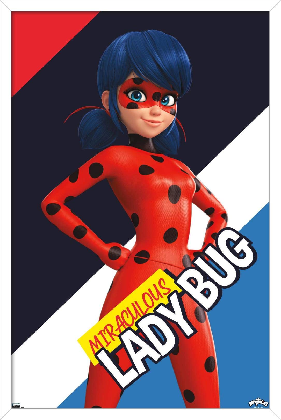 Trends International Miraculous-Ladybug Wall Poster, 14.725 In X 22.375 In, White Framed Version