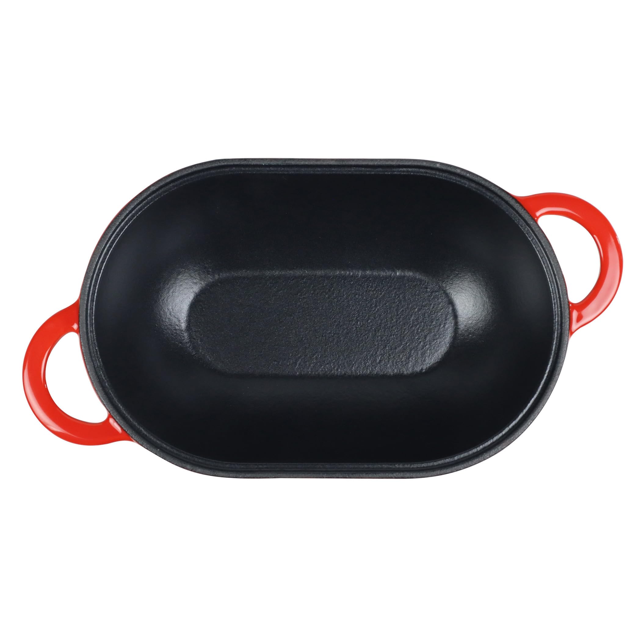 Crucible Cookware Enameled Cast Iron Bread Pan - Red, 9.65"x6.3", Model ECIBPLH, Dutch Oven with Lid & Loop Handles for Baking