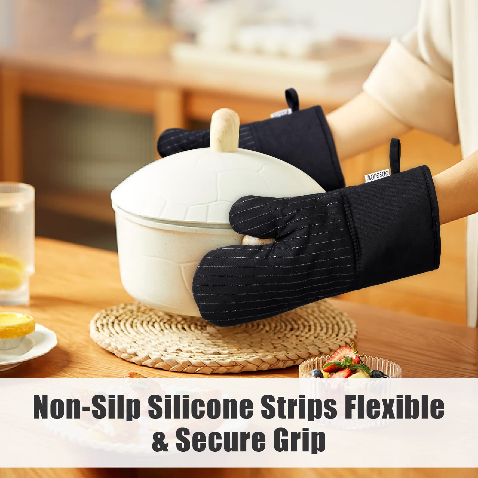 AORESAC Oven Mitts and Pot Holders Set  500