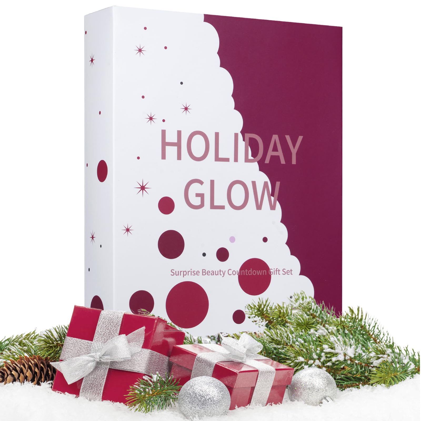 Makeup Advent Calendar 2025, 24-Day Holiday Glow Christmas Countdown Cosmetic Surprises Gift Set For Teen Girls Women