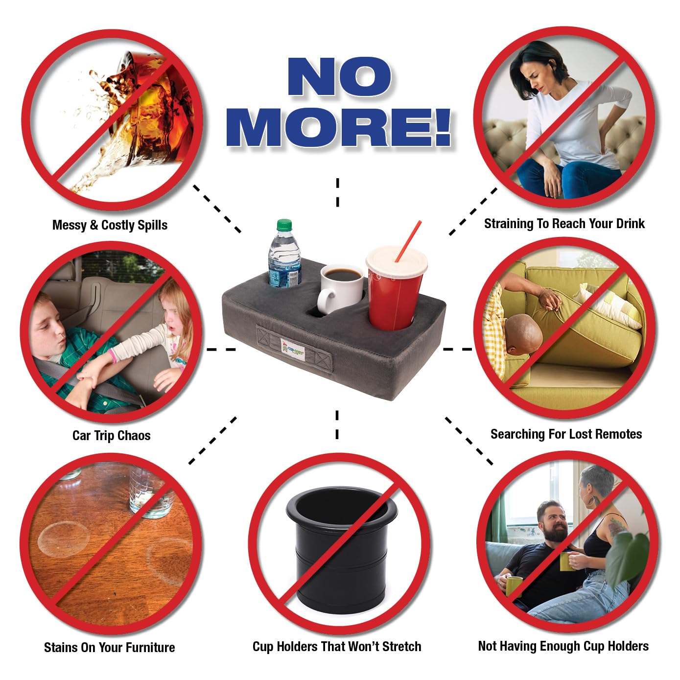 Cup Cozy Pillow (Cheetah)- *As Seen On Tv* -The World'S Best Cup Holder! Keep Your Drinks Close And Prevent Spills. Use It Anywh