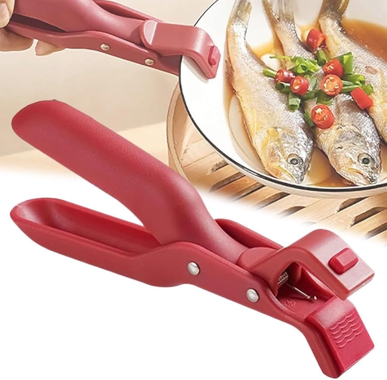 Tupermar MultiPurpose Bowl Holder Clip Against Scalding, Latest Gripper Tongs Kitchen, Oven Clip With Silicone Protection, Pizz