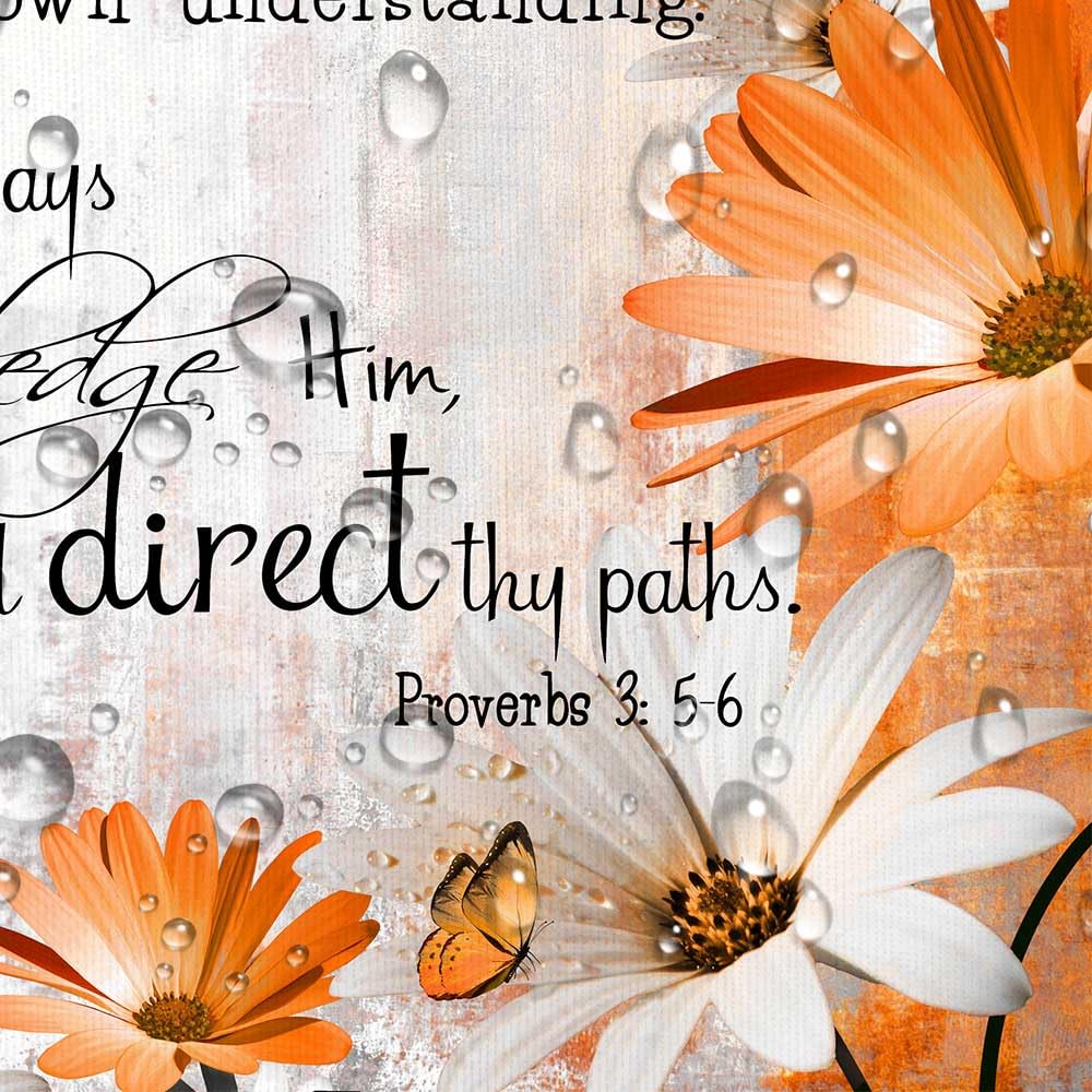 Rustic Farmhouse Orange Shower Curtain Bible Verse Inspirational Shower Curtain Country Farm Yellow Fall Daisy Flowers Butterfly