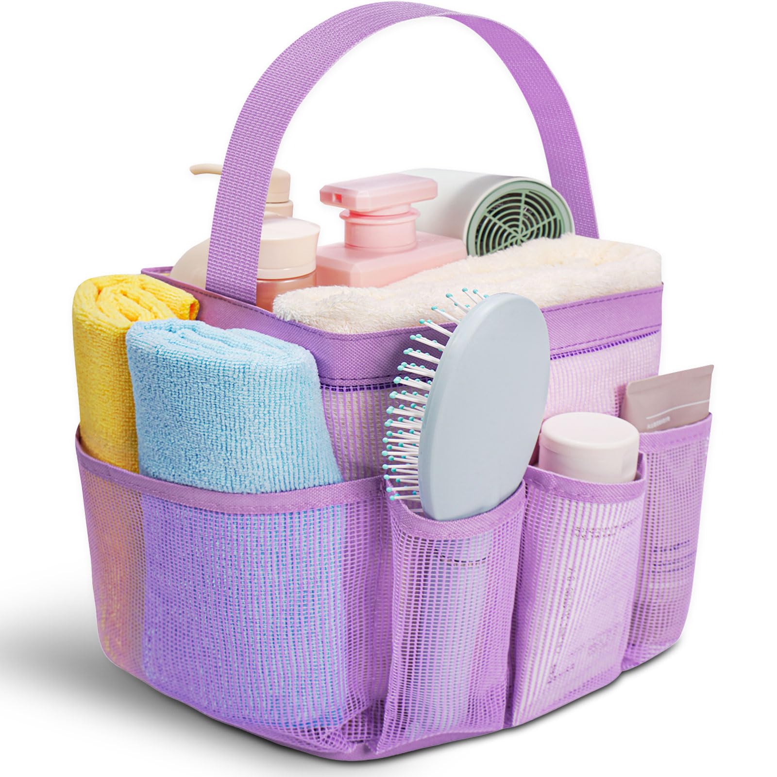 Asisnt Camping Essentials Shower Caddy Portable for College Dorm Room Essentials for Girls with 9 Pockets,Large-Capacity Shower 