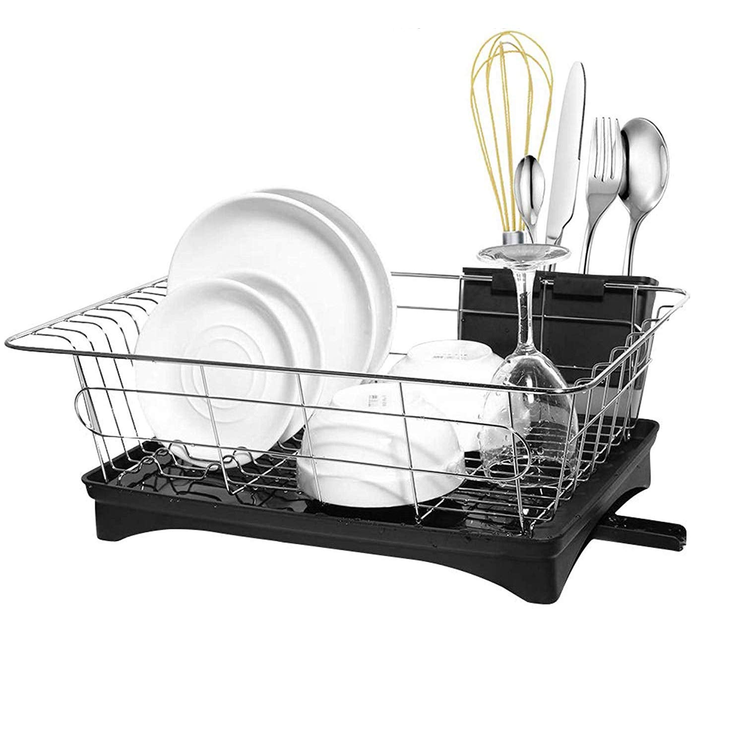 Double 2 C Dish Drying Rack, Stainless Steel Dish Drainer For Kitchen, Small Dish Drainer Rack For Kitchen Counter, Set Of Rustp
