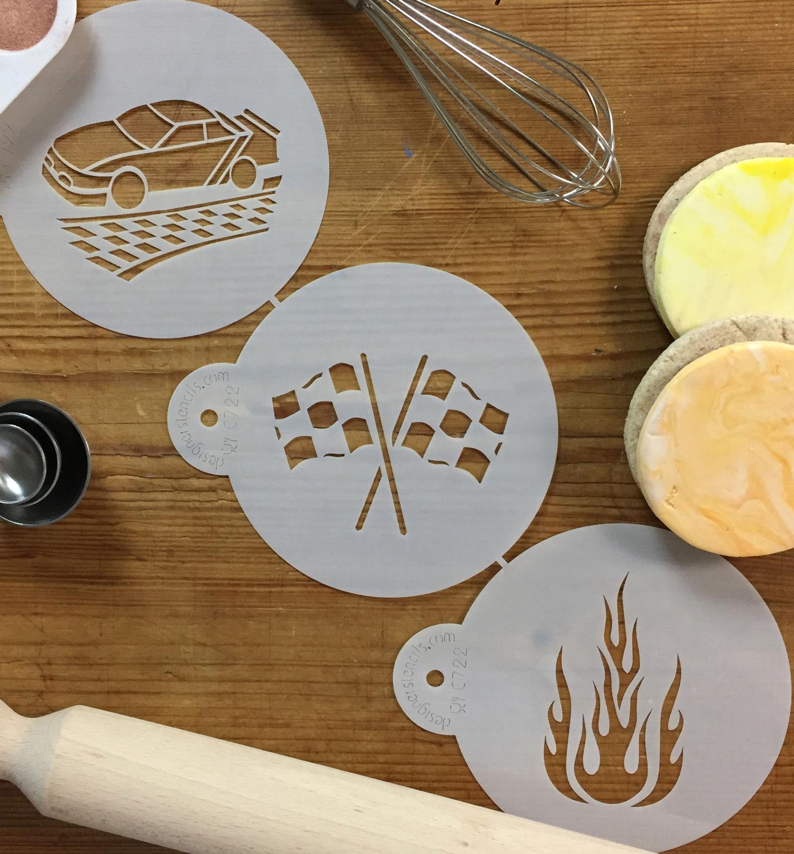 Racecar Cookie Stencil Set By Designer Stencils