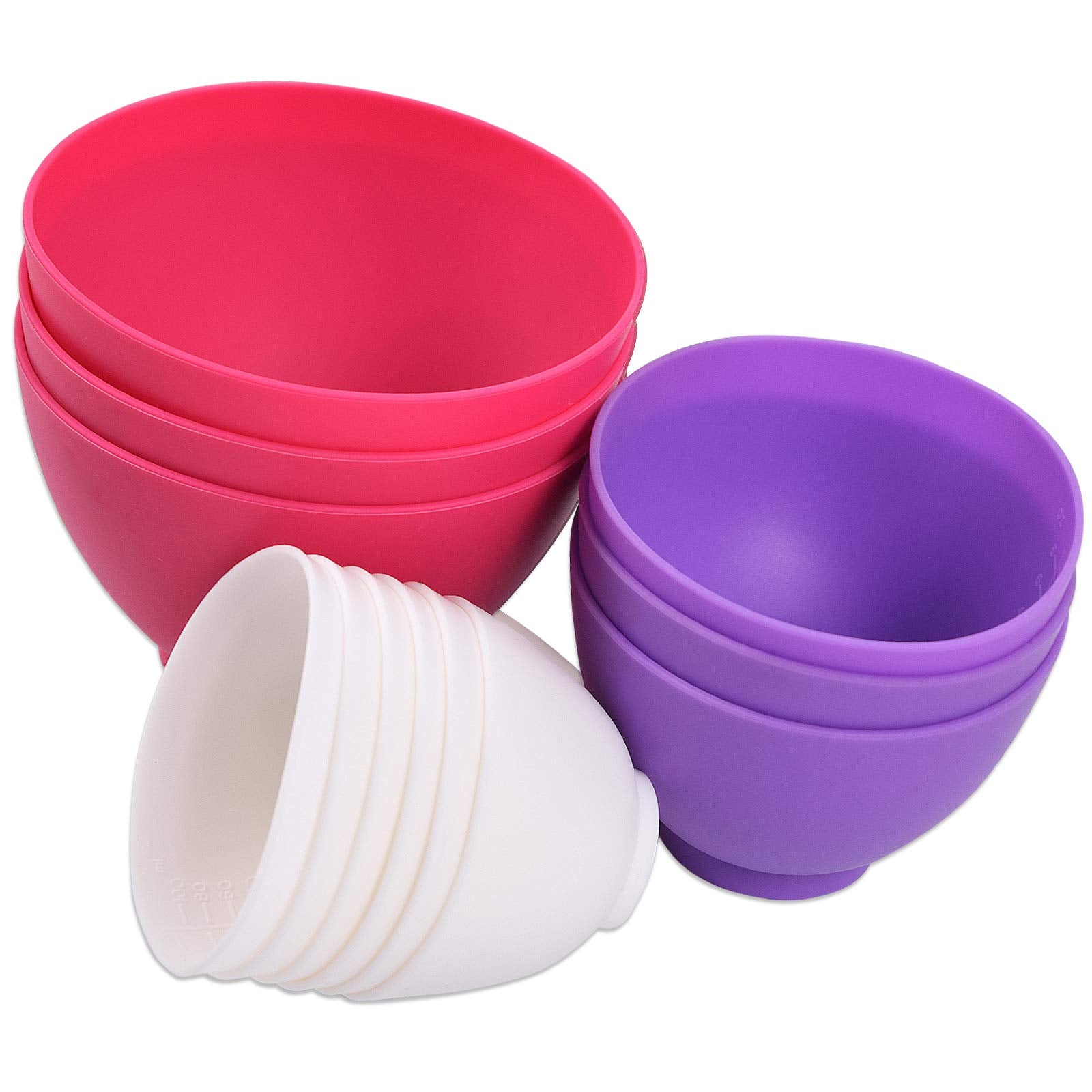 Goalfly 12 Pcs Silicone Mixing Bowls Set, Size 0.14, 0.27, 0.49 Qt, Flexible Silicone Bowls For Kitchen, Silicone Bowls For Melt