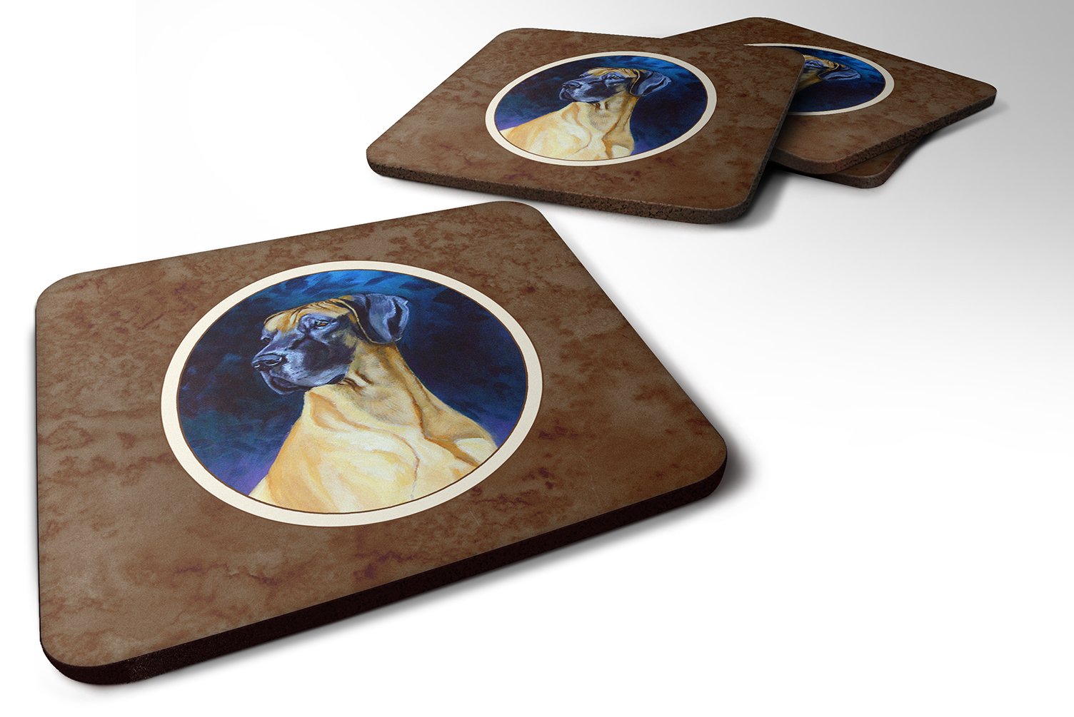 Carolines Treasures Great Dane Foam Coasters (Set of 4), 3.5, Multicolor