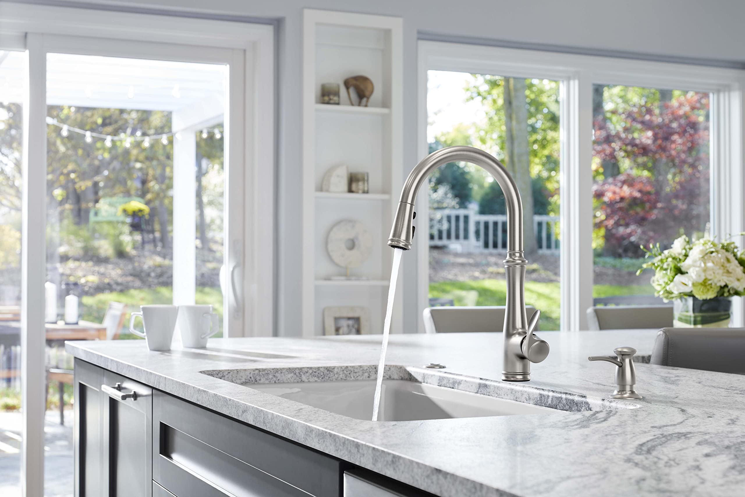 Kohler K-29108-Vs Bellera Touchless Kitchen Sink Faucet, Kitchen Faucet With Pull Down Sprayer, Touchless Faucet For Kitchen Sin