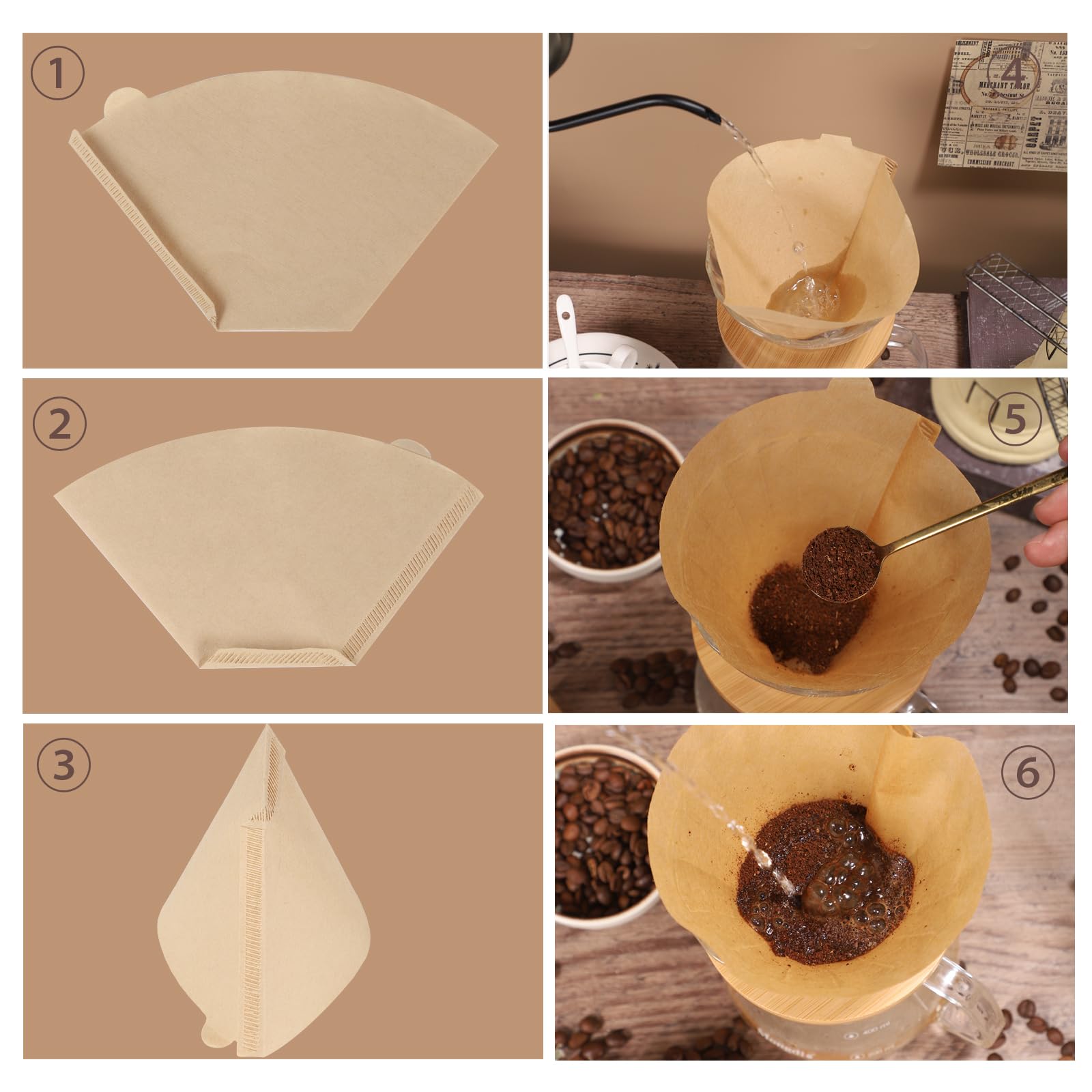 200 Count Coffee Filter #2, 2 Coffee Filters Cone Unbleached Disposable Coffee Filters 2 Cone Paper Fits For Drip And Compatible