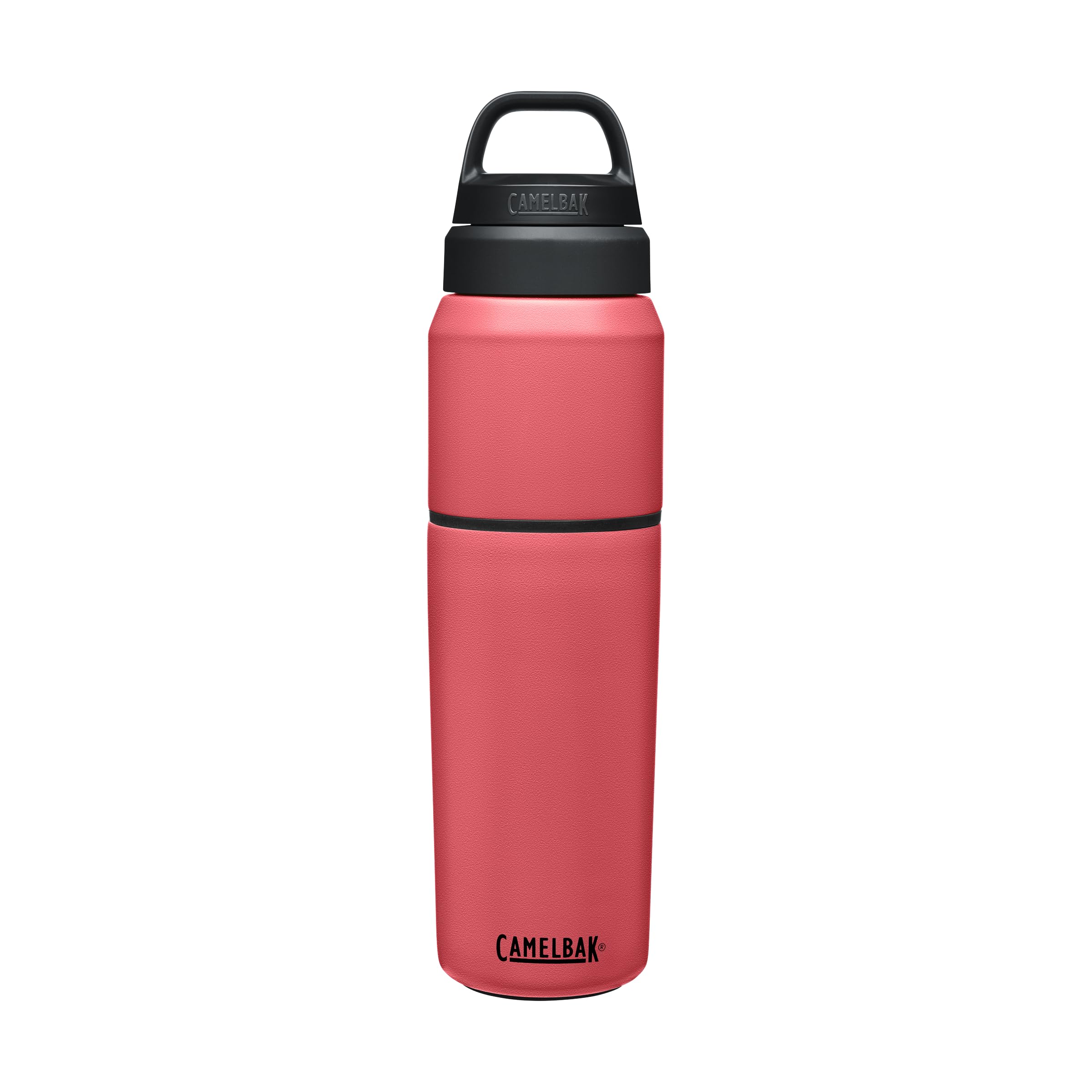 CamelBak MultiBev Water Bottle & Travel Cup - Vacuum Insulated Stainless Steel - Wild Strawberry - 22oz bottle & 16oz cup