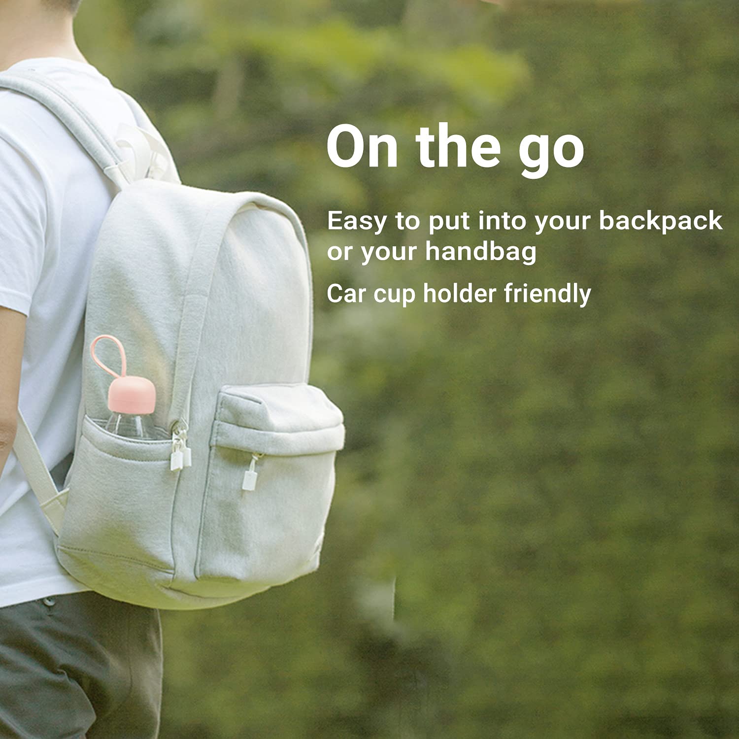 emoi BPA Free Water Bottle  12oz/360ml Cute Water Bottle with Carrying Strap  Ideal for Kids Boys Girls Students Women Healthy Hydration-Pink