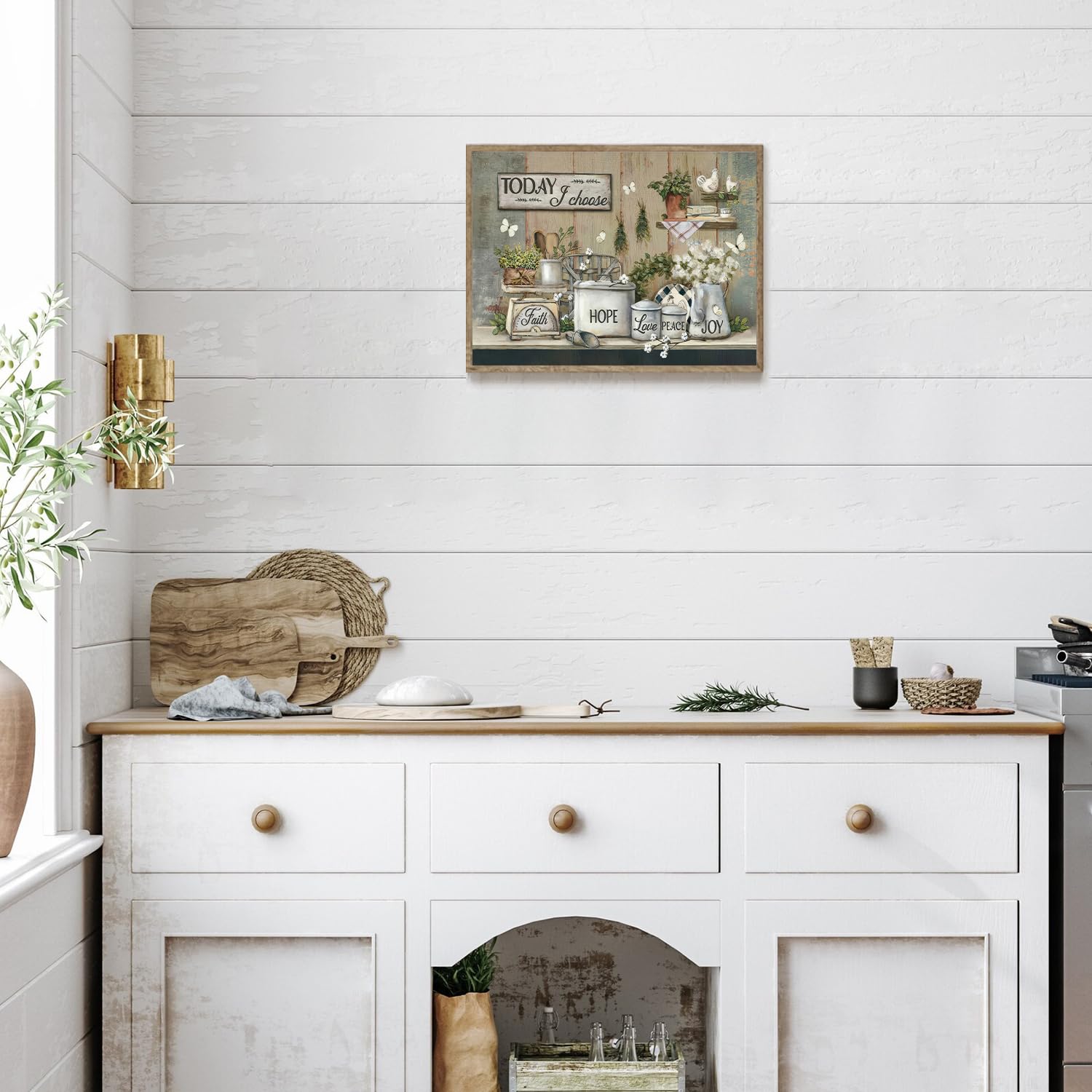 Dazzlewall Rustic Farmhouse Kitchen Wall Art Country Farm Kitchen Pictures Motivational Canvas Poster For Kitchen Dining Room 12