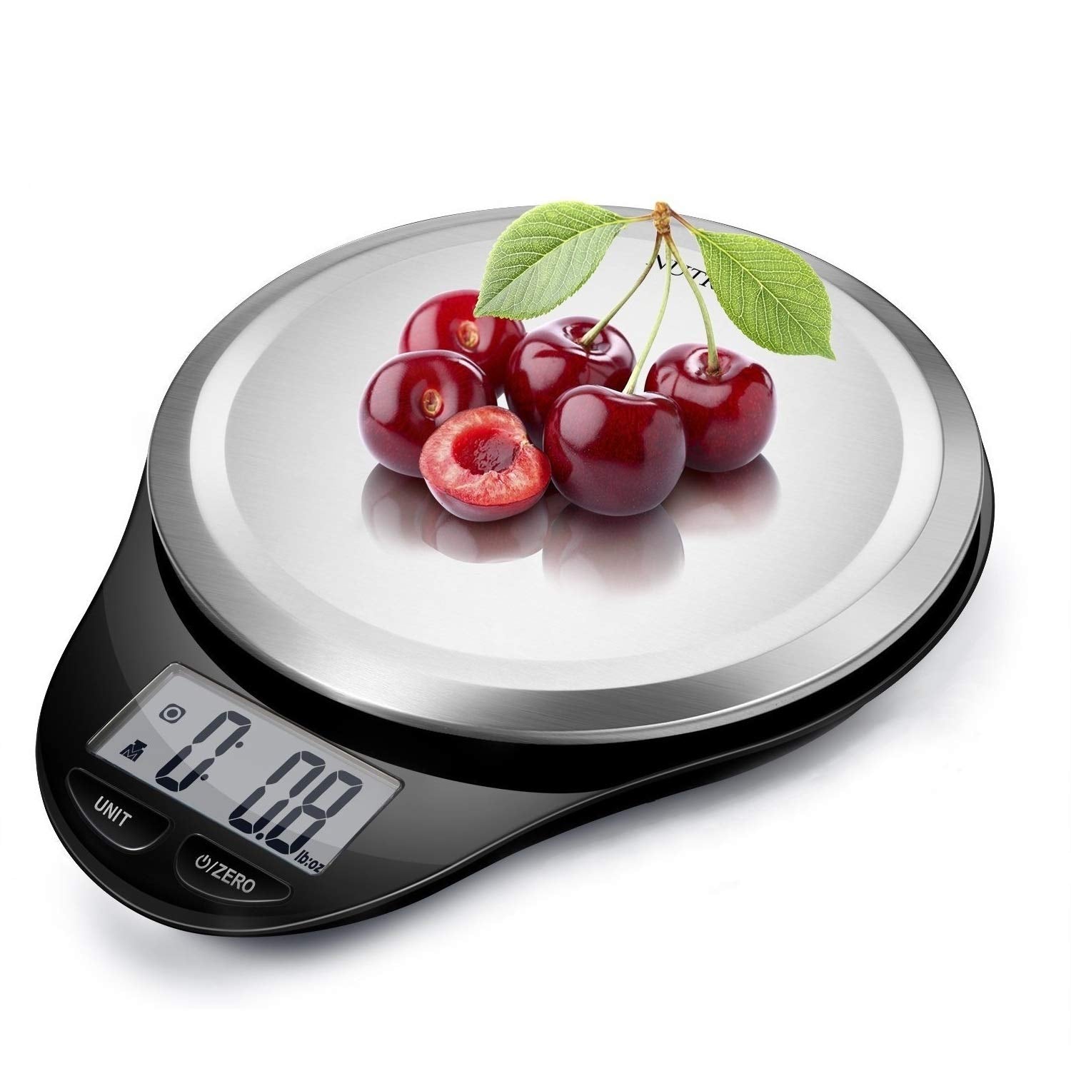 Nutri Fit Digital Kitchen Scale With Wide Stainless Steel Platefrom High Accuracy Multifunction Food Weight Scale Lcd Display Fo