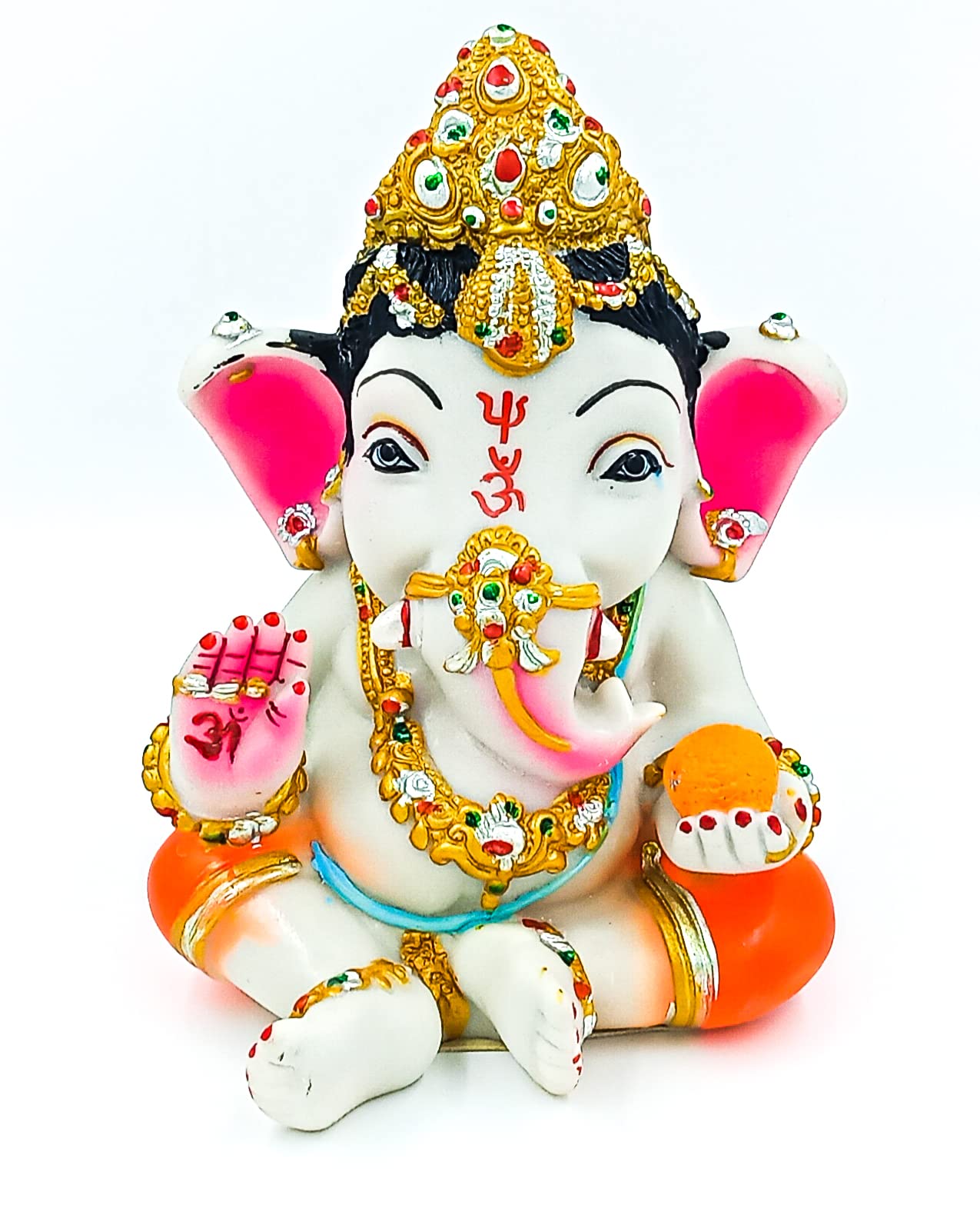 Atut Ganesh Idol In Big Size For Home Temple (Multicolour, Unbreakable- 21.5 Cm)