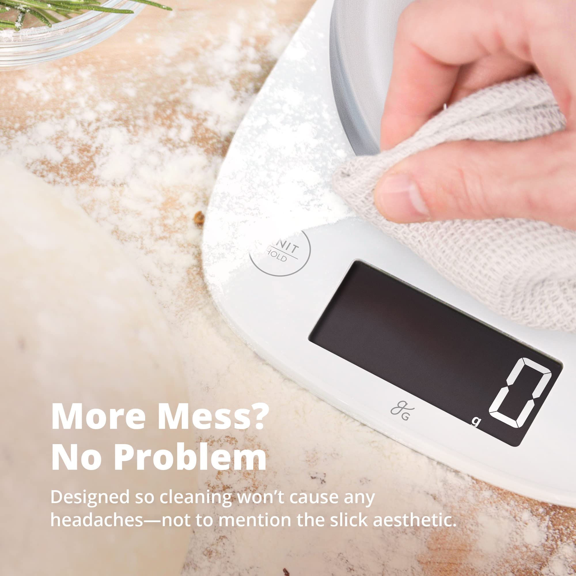 Greater Goods Premium Baking Scale With Bag - Ultra Accurate, Digital Kitchen Scale Prep Baked Goods, Weigh Food And Coffee, Or